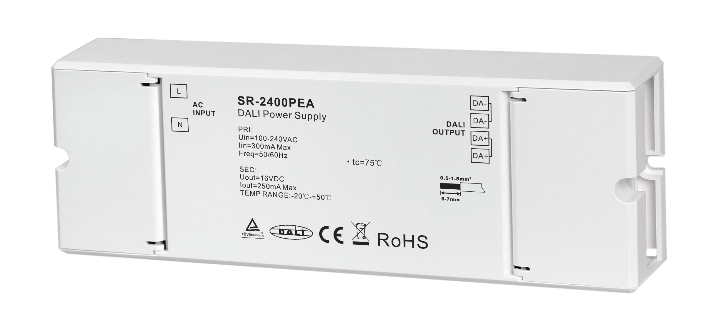 DALI Bus-Stromversorgung 250mA – 16V DC Einbaugerät IP20 | SR-2400PEA – Bild 3