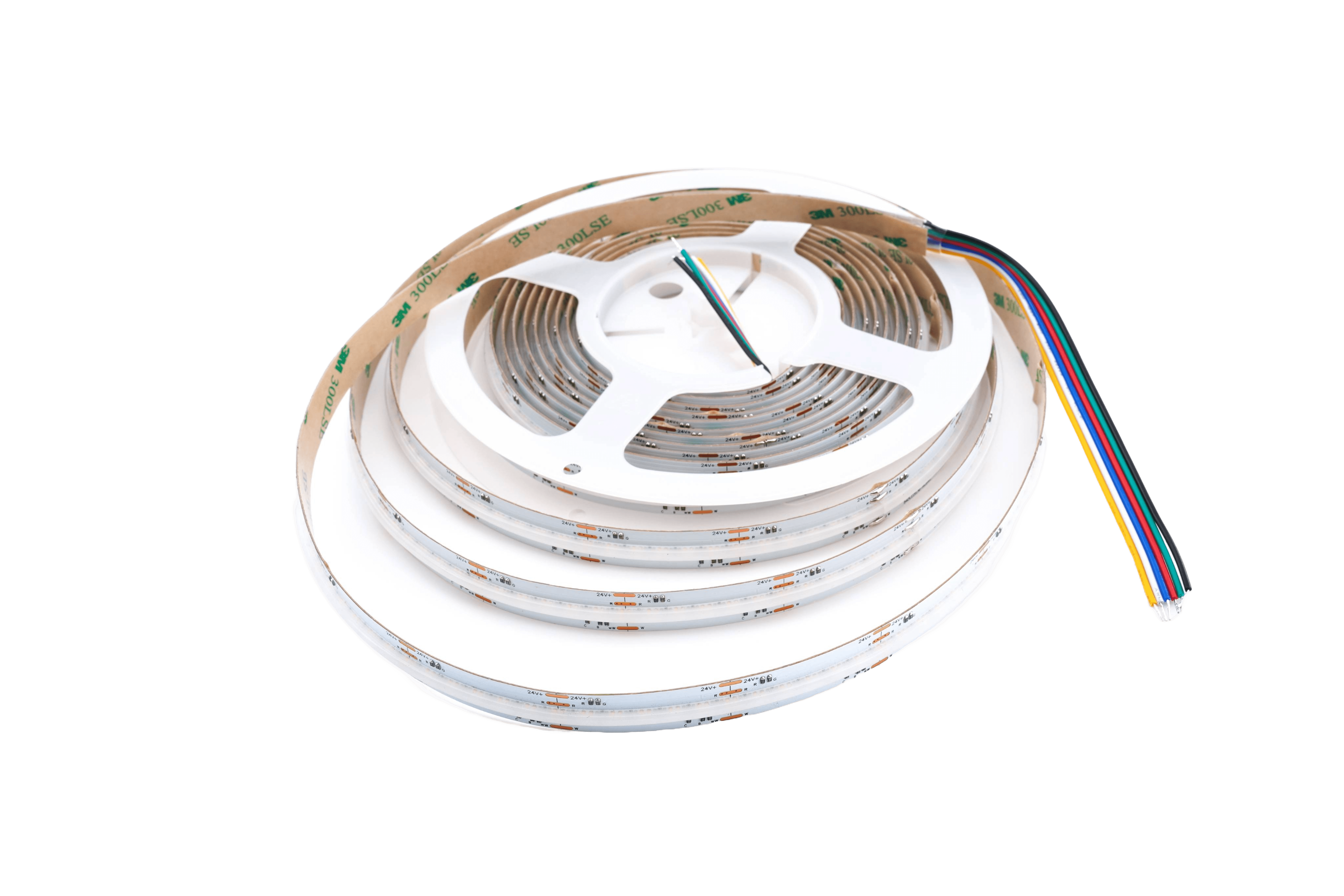 COB RGBCCT LED-Streifen 12 mm – 840LEDs/m, 24 V, 21 W/m – homogenes RGBCCT Band mit 180° Abstrahlwinkel – Bild 3