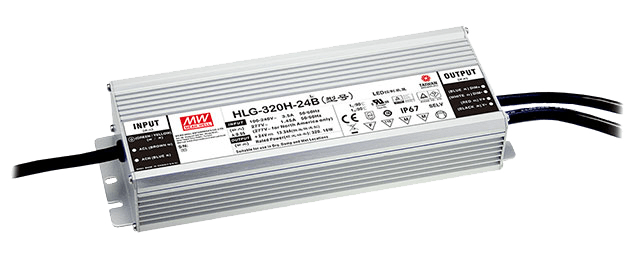 Mean Well HLG-320H-24B – 24V 320W LED-Treiber in IP67, dimmbar, Konstantspannung/Konstantstrom – Bild 3