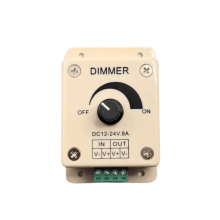 LED Dimmer 12V 24V DC – 1-Kanal Drehdimmer bis 8 A LED Dimmer 12V 24V DC – 1-Kanal Drehdimmer bis 8 A