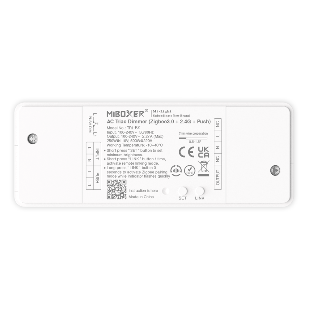 MiBoxer TRI-PZ Zigbee 3.0 LED-Dimmer für 230 V Leuchten – Triac-Dimmer 500W 2 MiBoxer TRI-PZ Zigbee 3.0 LED-Dimmer für 230 V Leuchten – Triac-Dimmer 500W 2