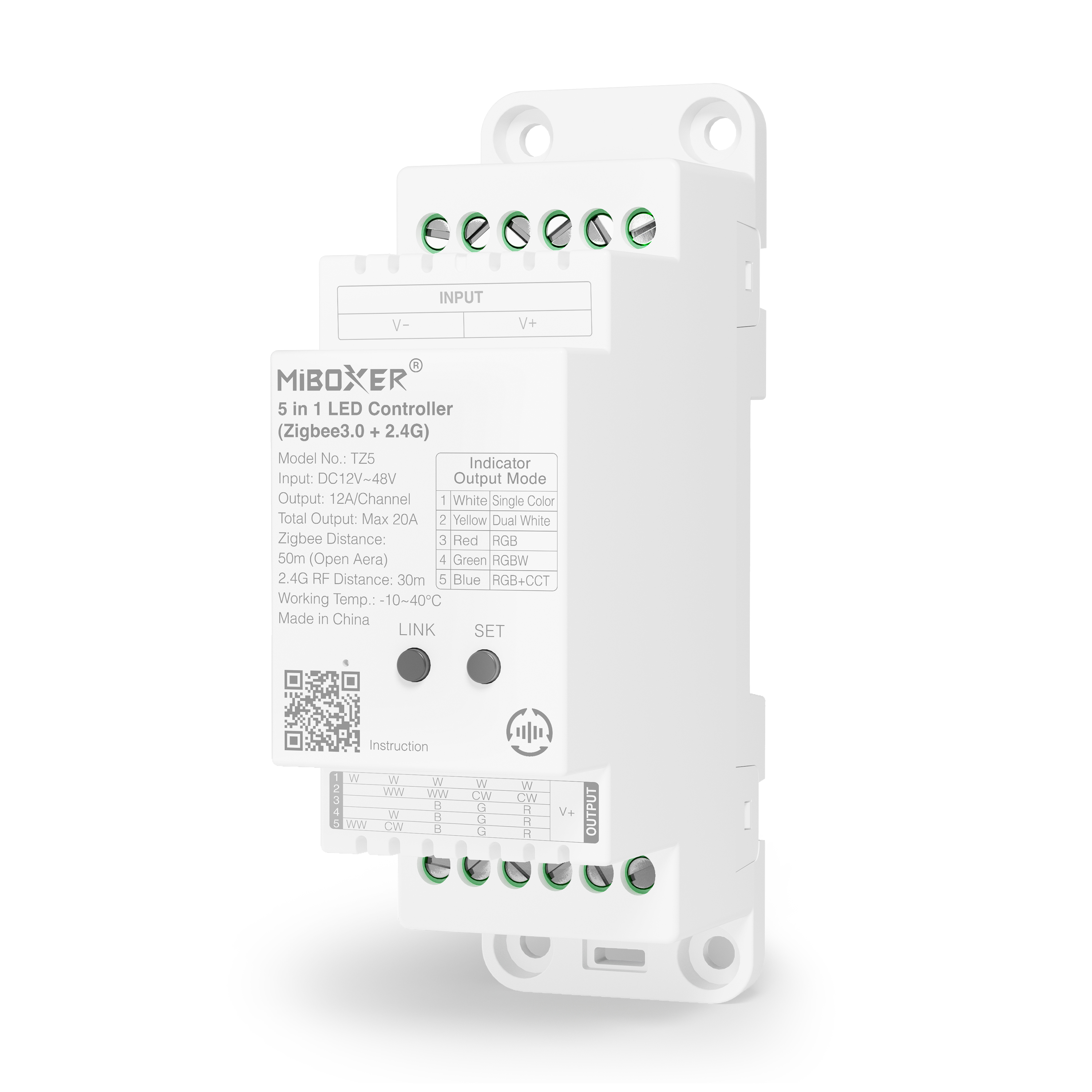 MiBoxer TZ5 2-in-1 LED-Controller für Hutschiene– Zigbee 3.0 & 2.4 GHz MiBoxer TZ5 2-in-1 LED-Controller für Hutschiene– Zigbee 3.0 & 2.4 GHz