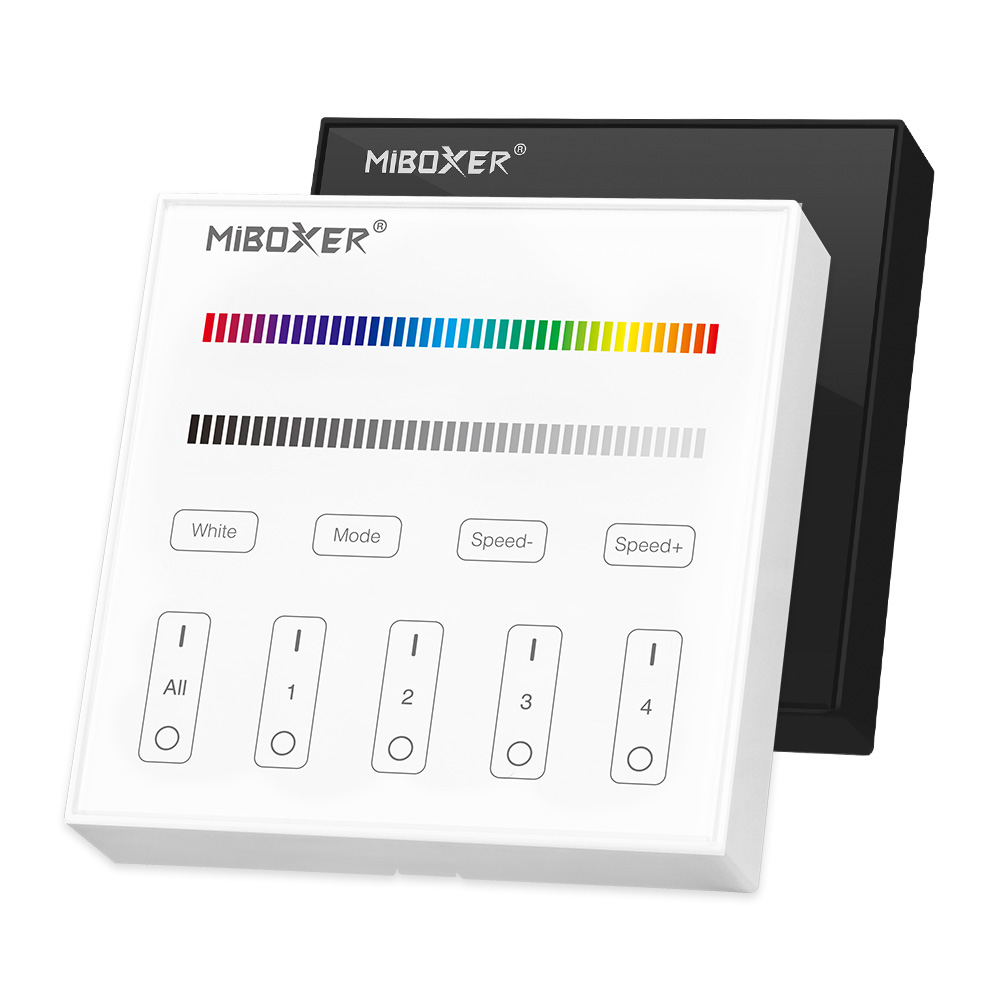MiBoxer B3 RGBW-Wandpanel – 4-Zonen, 4 Kanal 2,4 GHz LED Touch-Fernbedienung – Bild 4