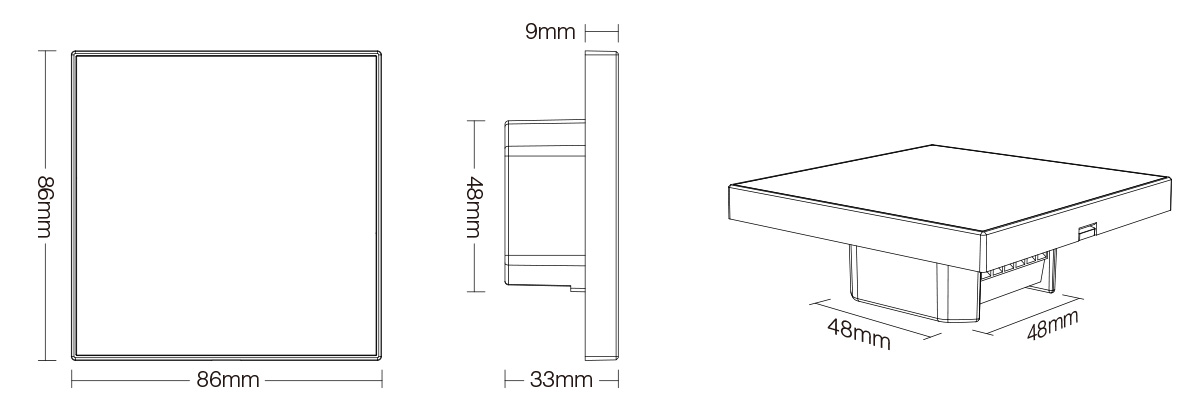 MiBoxer T3 4-Zonen Touch LED Fernbedienung für RGBW – Wandpanel mit Farbsteuerung & Dimmer, 2,4 GHz – Bild 4