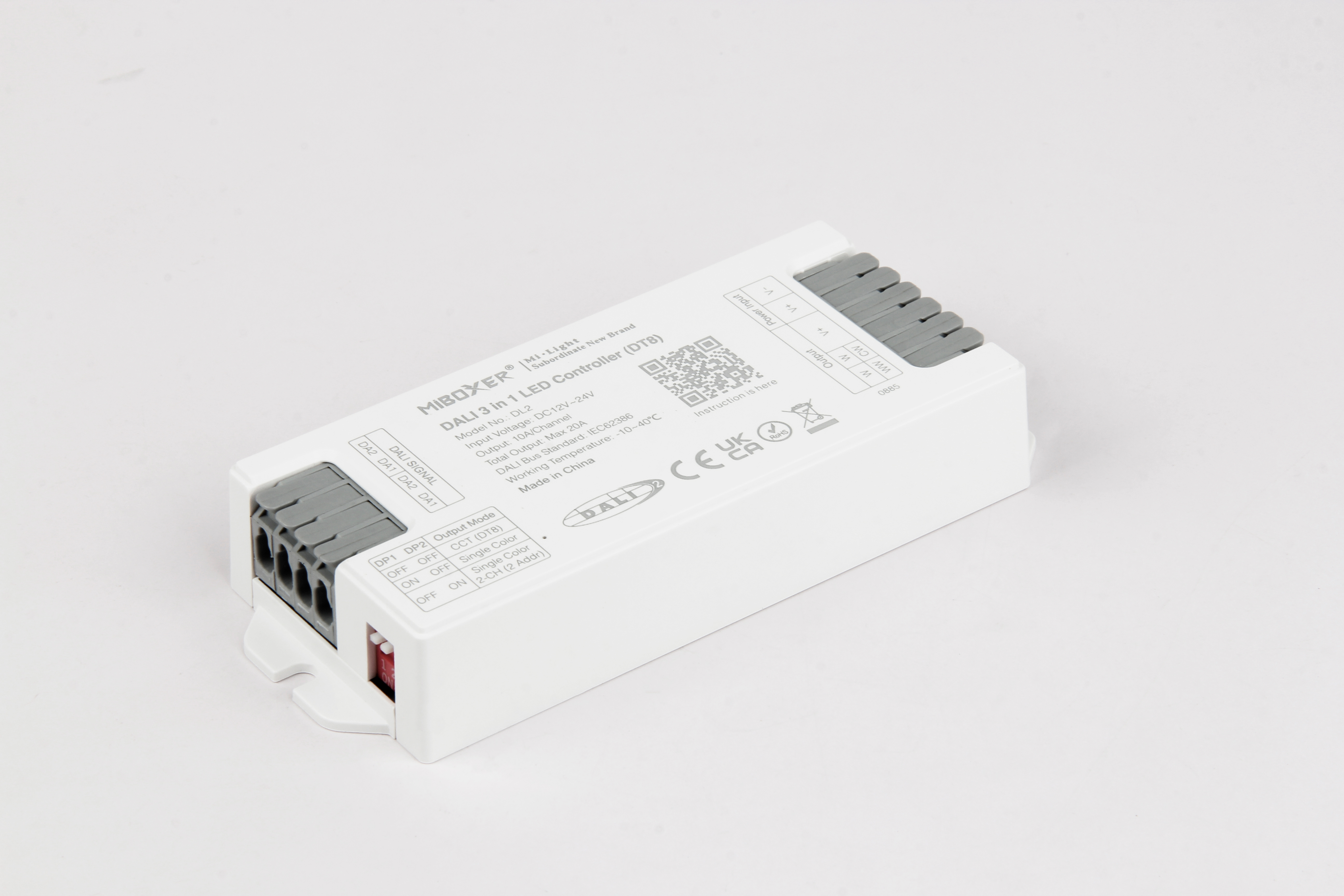 MiBoxer DL2 DALI LED-Controller 3-in-1, DT8, 12–24 V DC, 10A/ Kanal, max. 20A – Bild 4