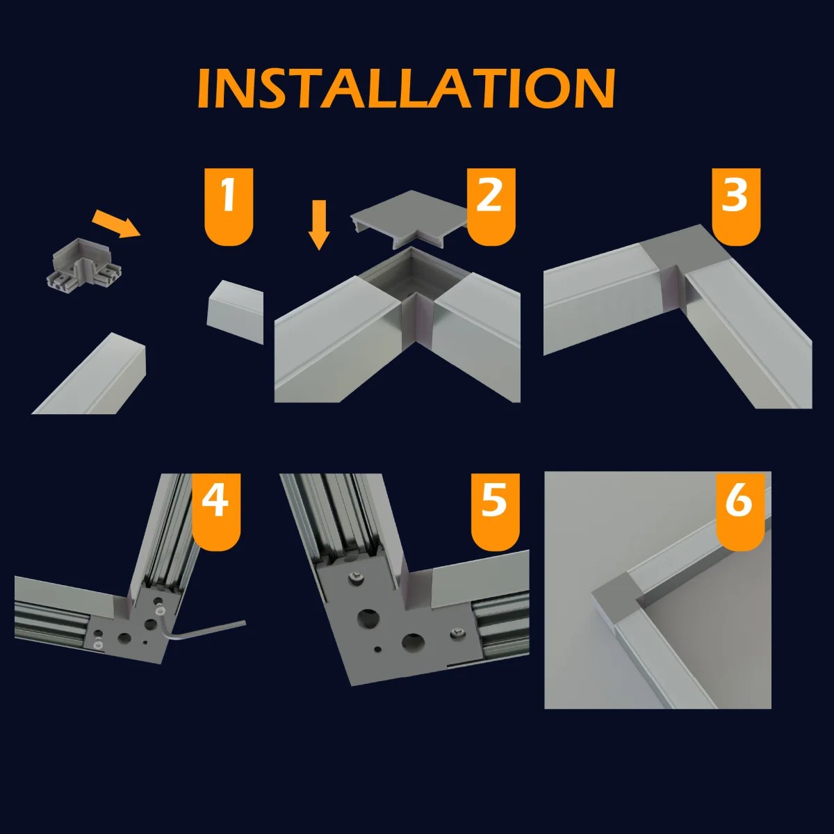 Verbinder für LED ALU Aufbauprofil Exo-N4_24 – Bild 4
