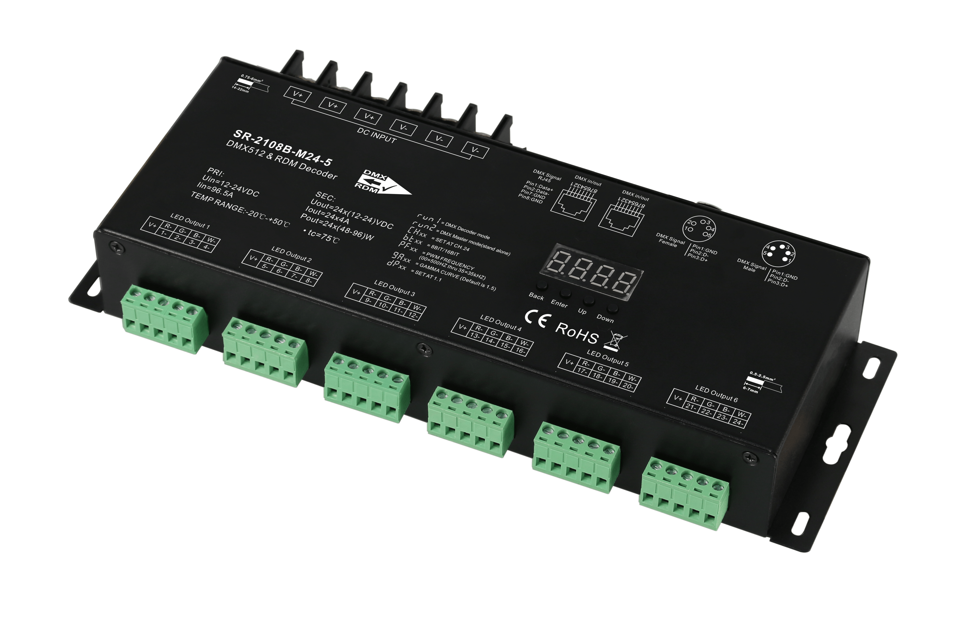 SR-2108B-M24-3 DMX512 LED Controller – 24-Kanal SR-2108B-M24-3 DMX512 LED Controller – 24-Kanal