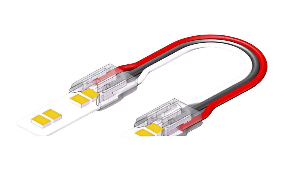 LED Strip-zu-Strip Verbinder – 3-polig, 10 mm, lötfrei mit 15 cm Verbindungskabel für SMD CCT LED-Streifen – Bild 4