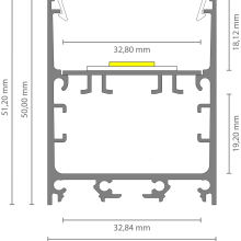 LED Leuchtenprofil extrabreit 2m EXO-TI1_32 (32 mm) – Aluminiumprofil für leistungsstarke LED-Strips LED Leuchtenprofil extrabreit 2m EXO-TI1_32 (32 mm) – Aluminiumprofil für leistungsstarke LED-Strips