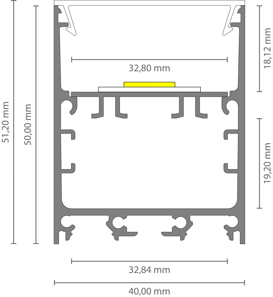 LED Leuchtenprofil extrabreit 2m EXO-TI1_32 (32 mm) – Aluminiumprofil für leistungsstarke LED-Strips LED Leuchtenprofil extrabreit 2m EXO-TI1_32 (32 mm) – Aluminiumprofil für leistungsstarke LED-Strips