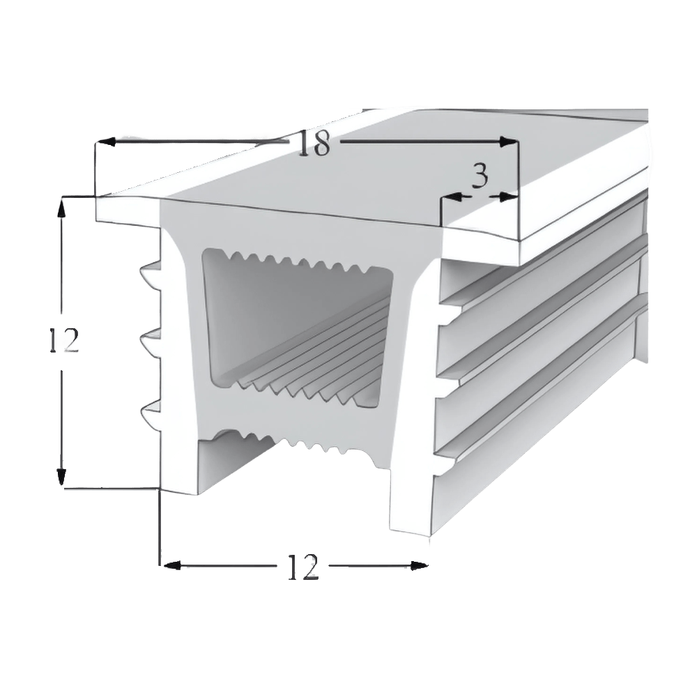 LED Neon Tube 12×12 mm – Silikonhülle zum Einbauen für LED-Streifen – Bild 3