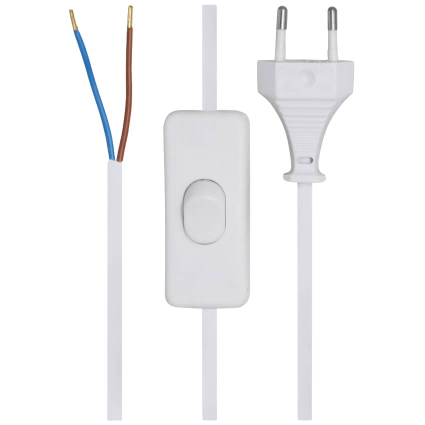 Netzkabel mit Eurostecker und Schalter - 2m Netzkabel mit Eurostecker und Schalter - 2m