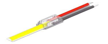 LED Strip-zu-Kabel Schnellverbinder – 2-polig, lötfrei, für 5 mm COB LED-Streifen mit 15 cm Anschlusskabel – Bild 4