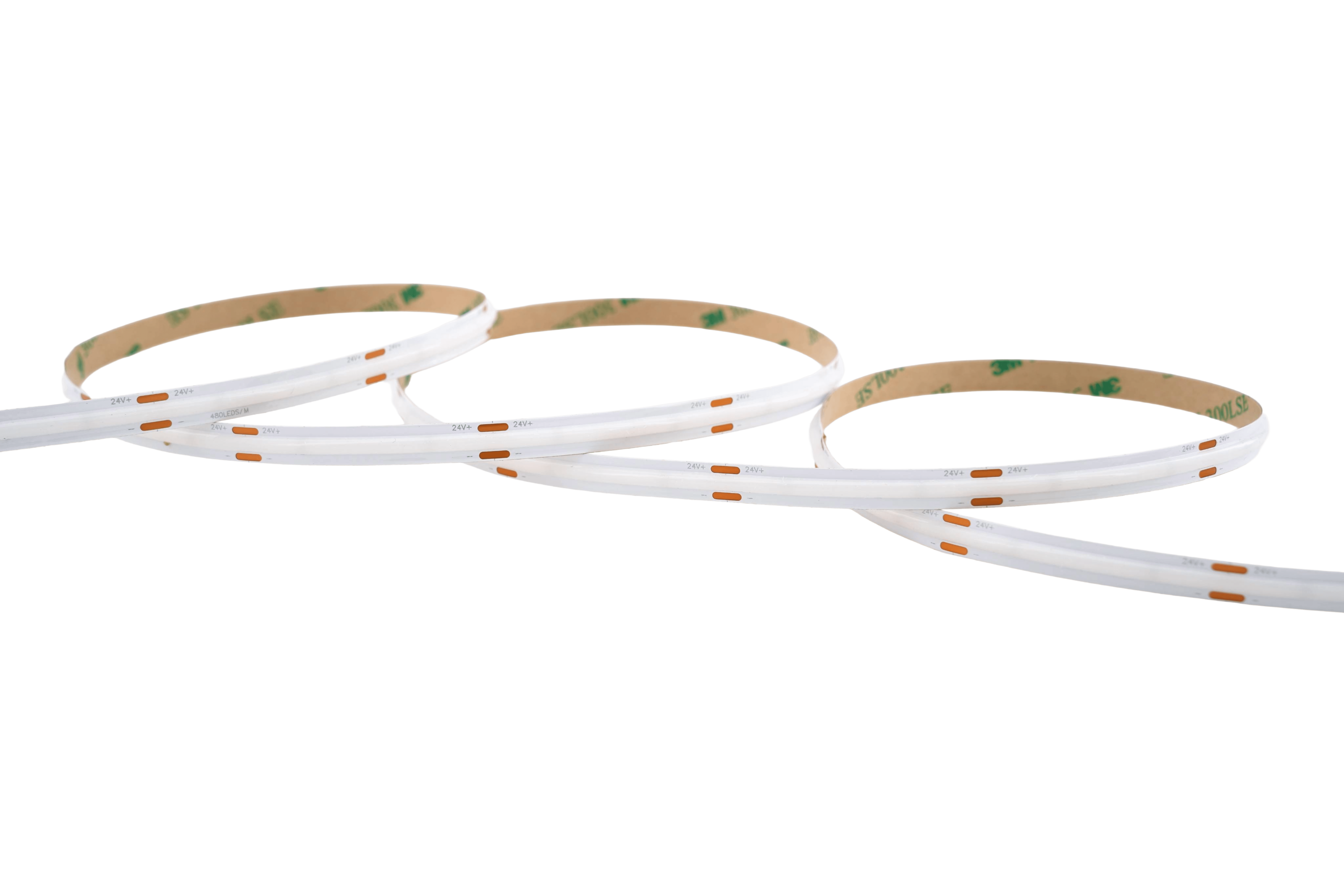 COB LED Streifen 24V – 480 LEDs/m – 8 mm – 10W/m – Grün – IP33 – homogener Lichtstreifen – Bild 4