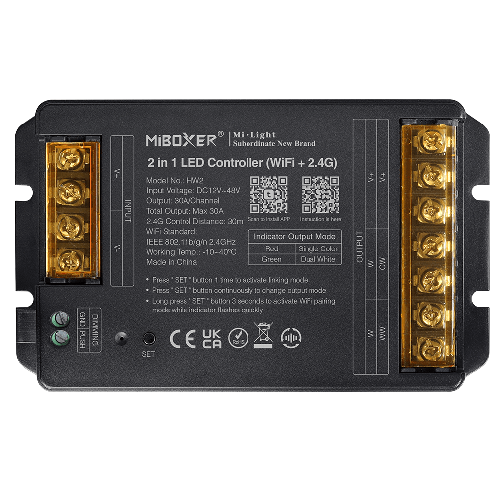 MiBoxer HW2 2-in-1 LED-Controller – Einfarbig & CCT MiBoxer HW2 2-in-1 LED-Controller – Einfarbig & CCT