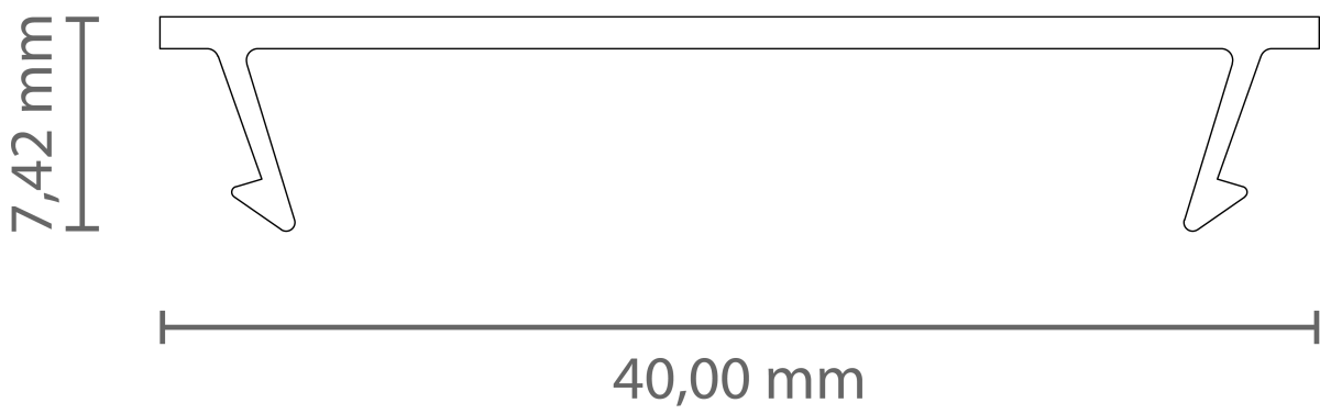 PC61-32 FLAT Abdeckung 2 m – für LED Leuchtenprofil EXO-TI1 PC61-32 FLAT Abdeckung 2 m – für LED Leuchtenprofil EXO-TI1