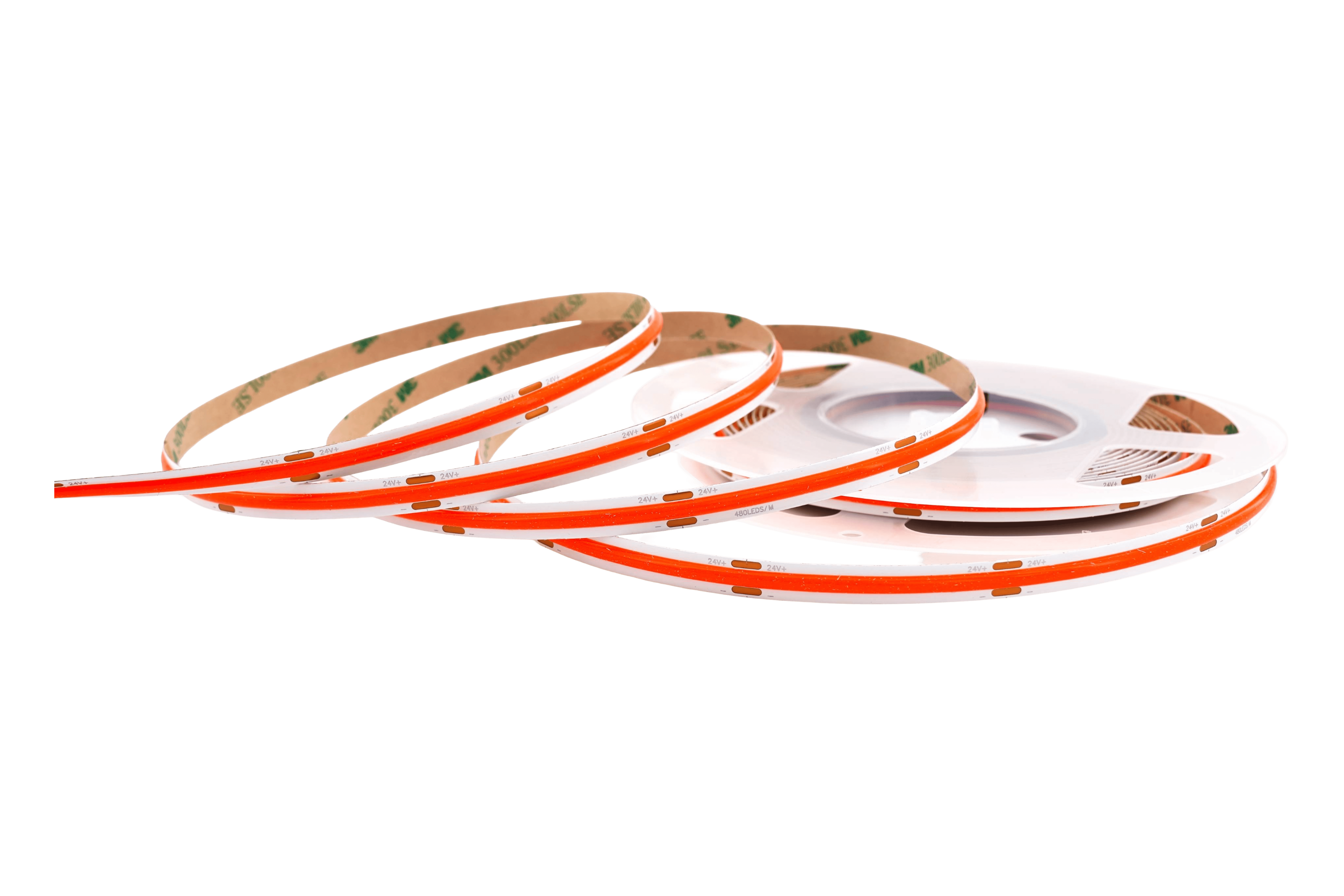 COB LED Streifen 24V – 480 LEDs/m – 8 mm – 10W/m – Rot – IP33 – homogener Lichtstreifen COB LED Streifen 24V – 480 LEDs/m – 8 mm – 10W/m – Rot – IP33 – homogener Lichtstreifen