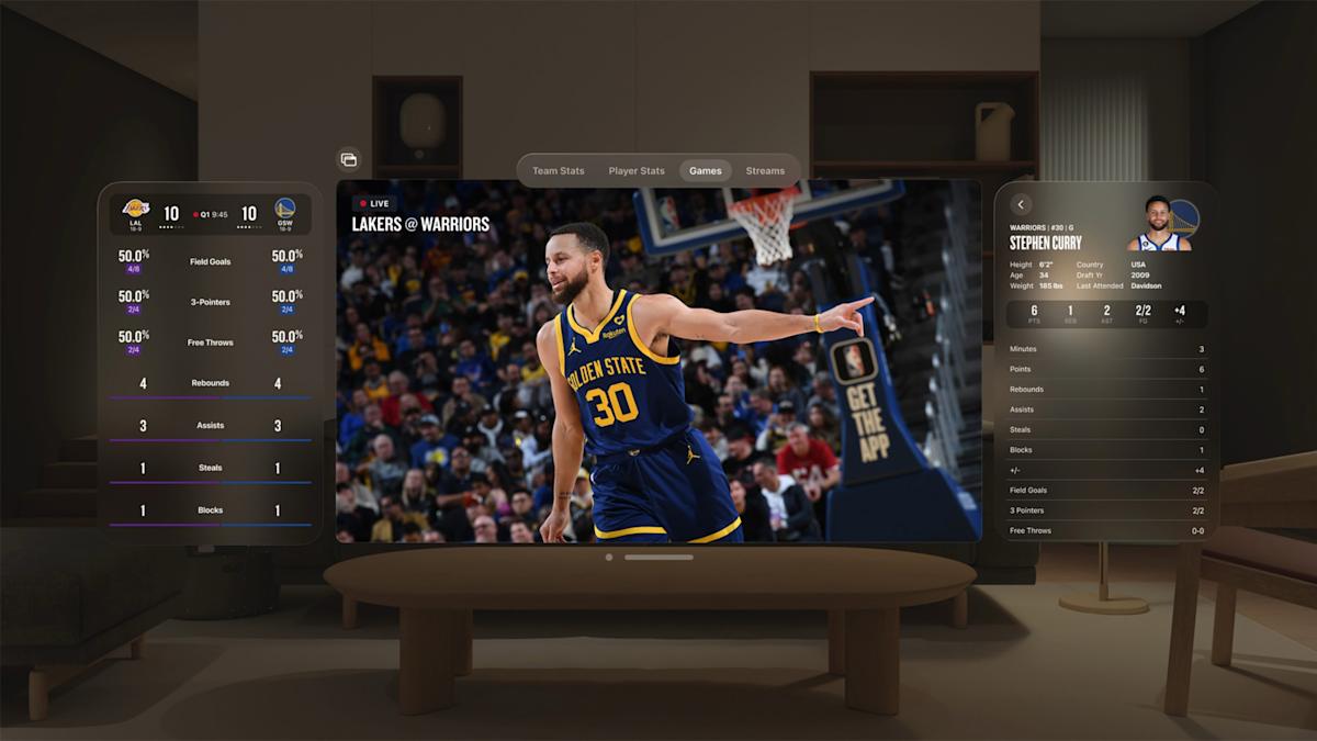 Apple traerá juegos de la NBA en vivo a Vision Pro en 2026 Apple traerá juegos de la NBA en vivo a Vision Pro en 2026
