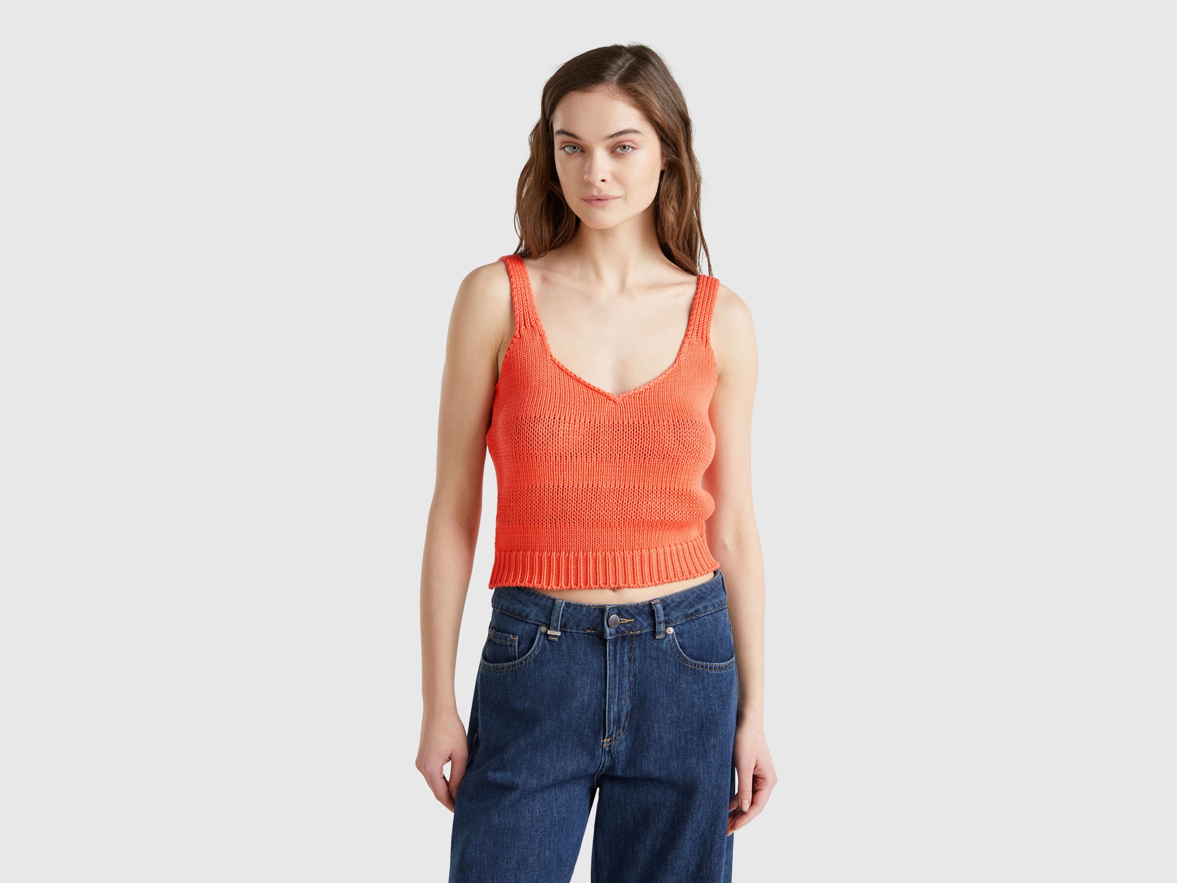 Débardeur tricoté 100% coton Débardeur tricoté 100% coton