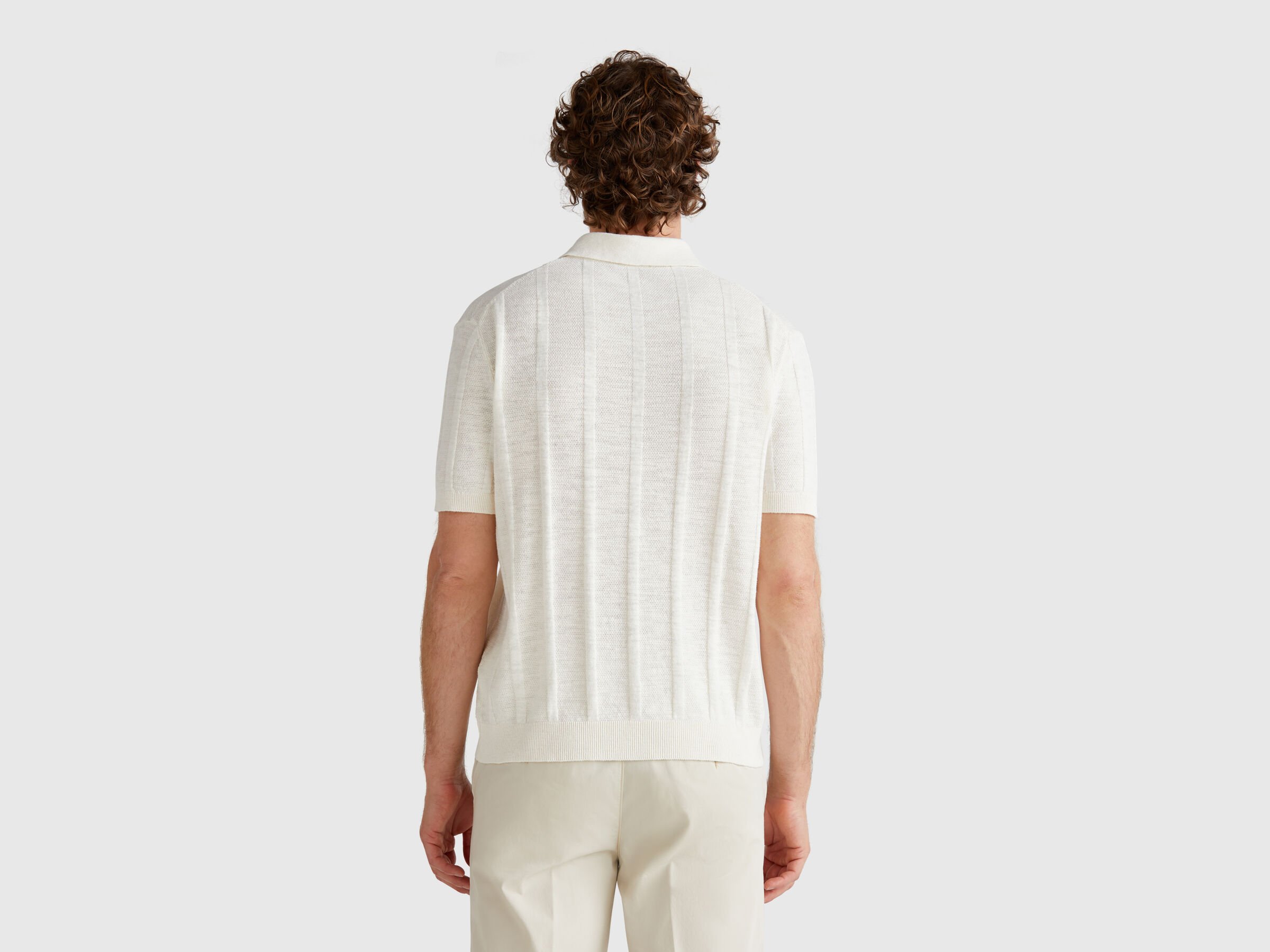 Polo en maille de lin mélangé – Image 2