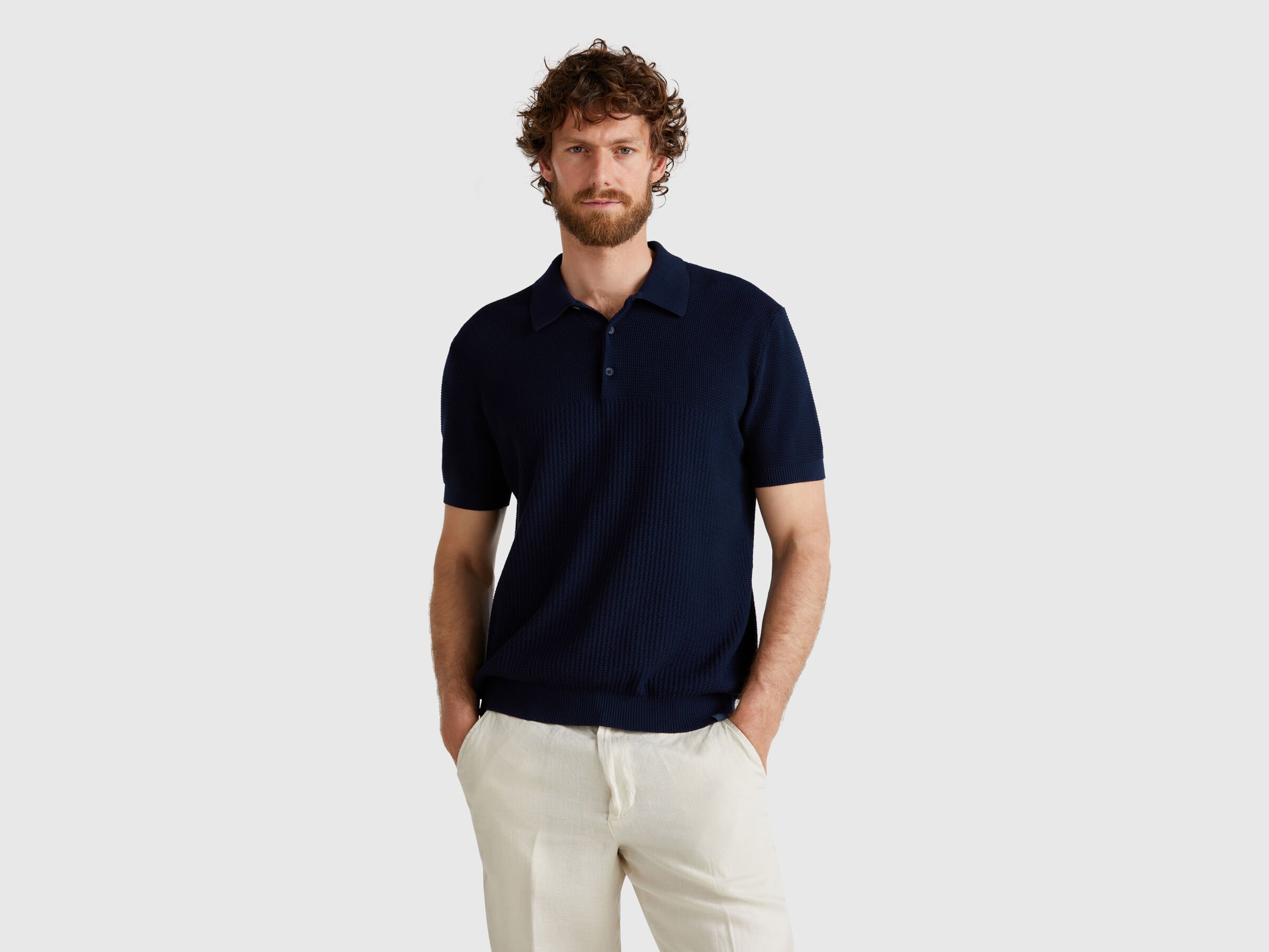 Polo tricoté à manches courtes Polo tricoté à manches courtes