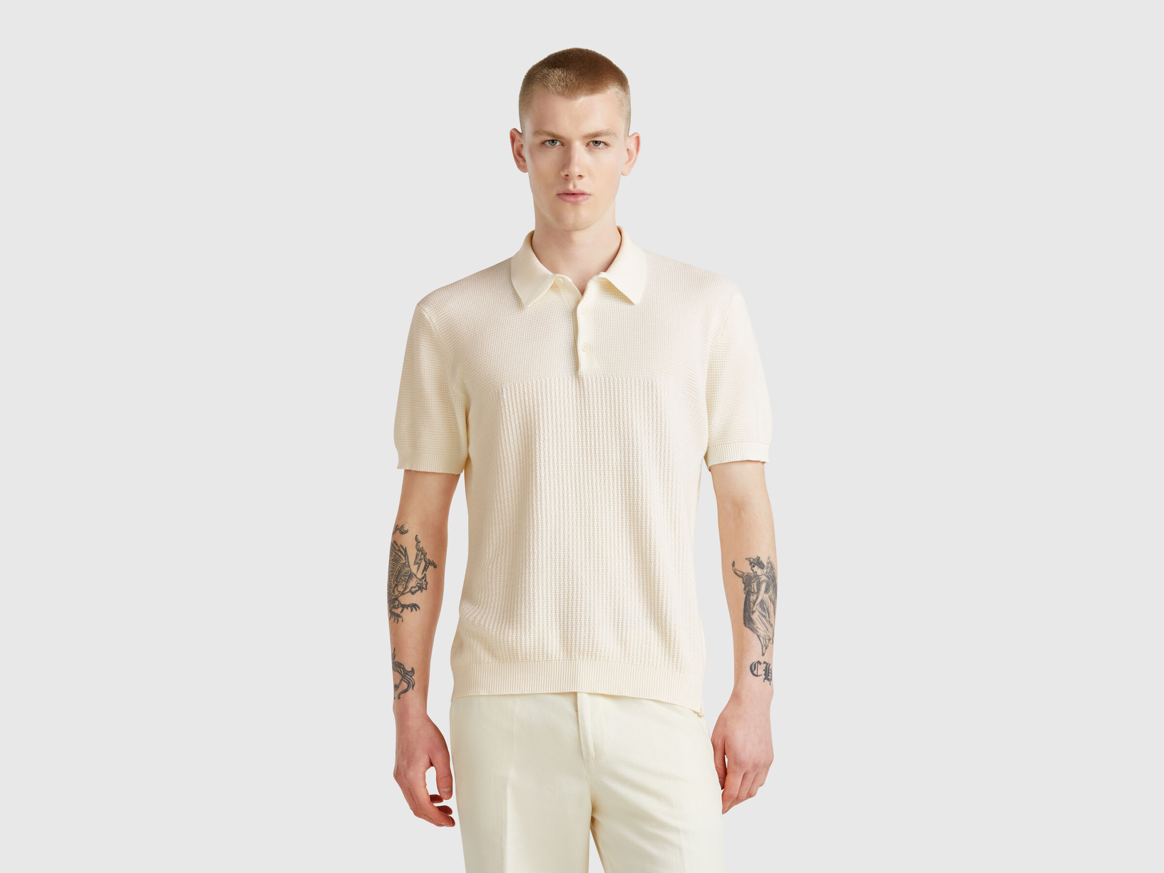 Polo tricoté à manches courtes Polo tricoté à manches courtes