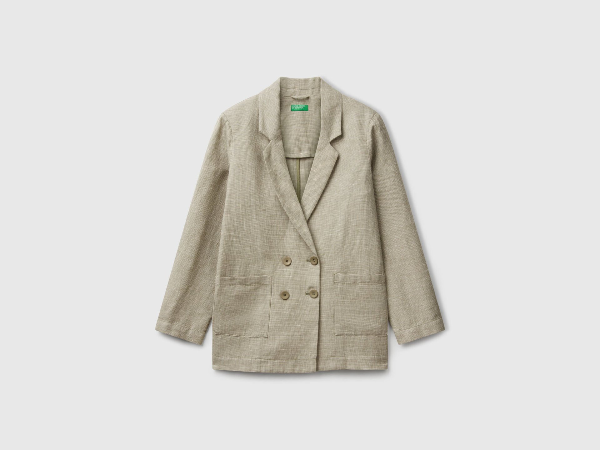 Veste croisée en lin mélangé – Image 3