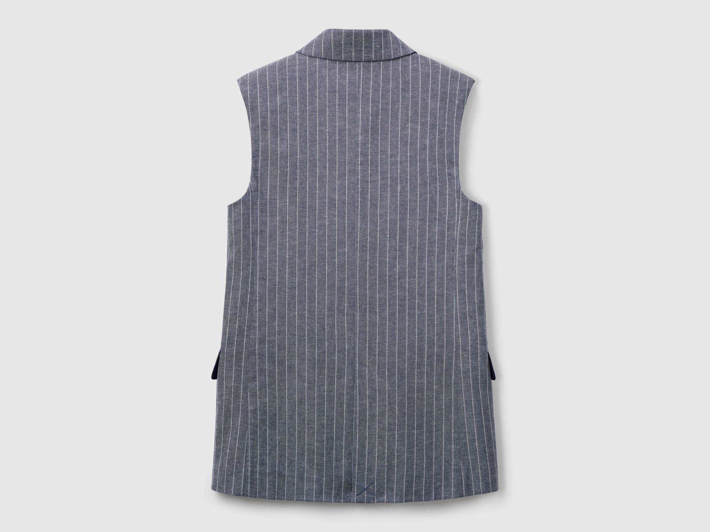 Gilet long à fines rayures – Image 4