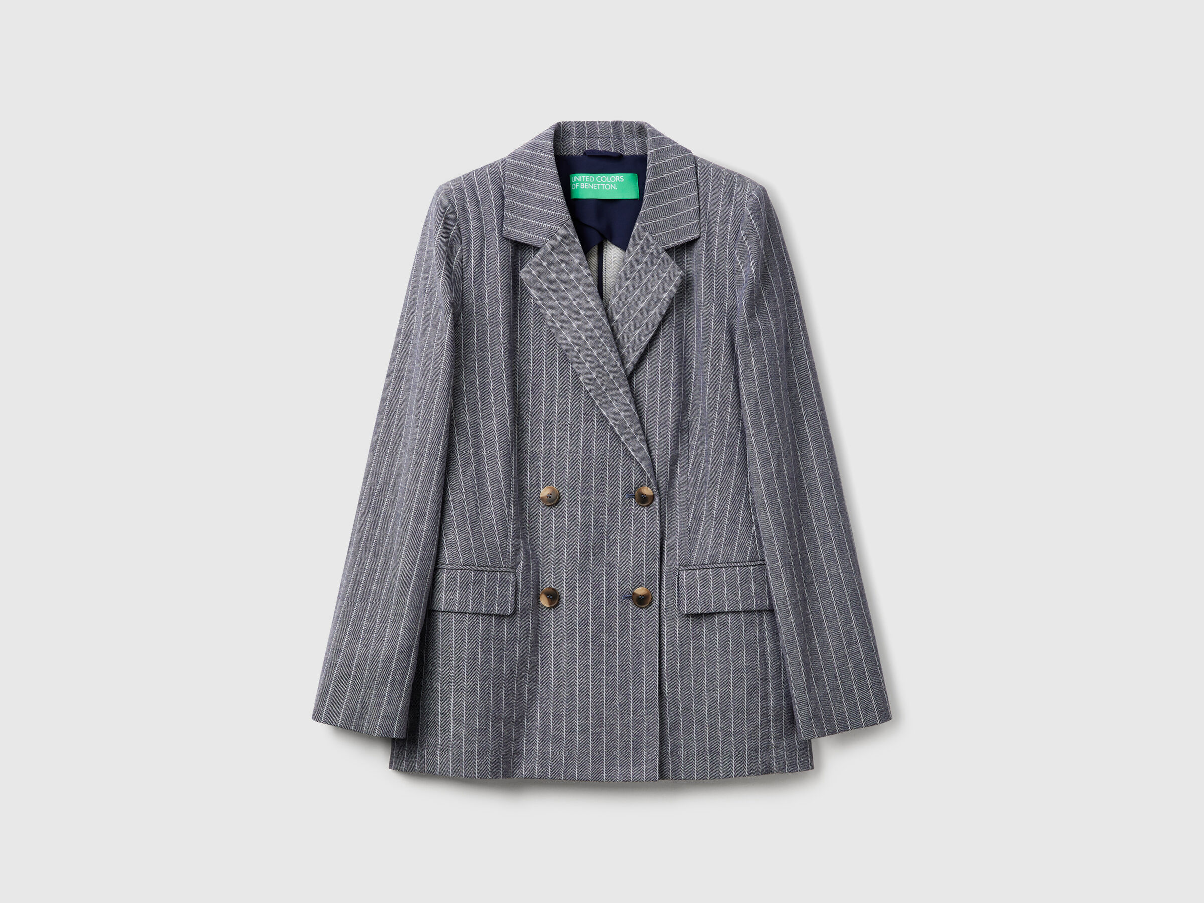 Blazer croisé à fines rayures – Image 3