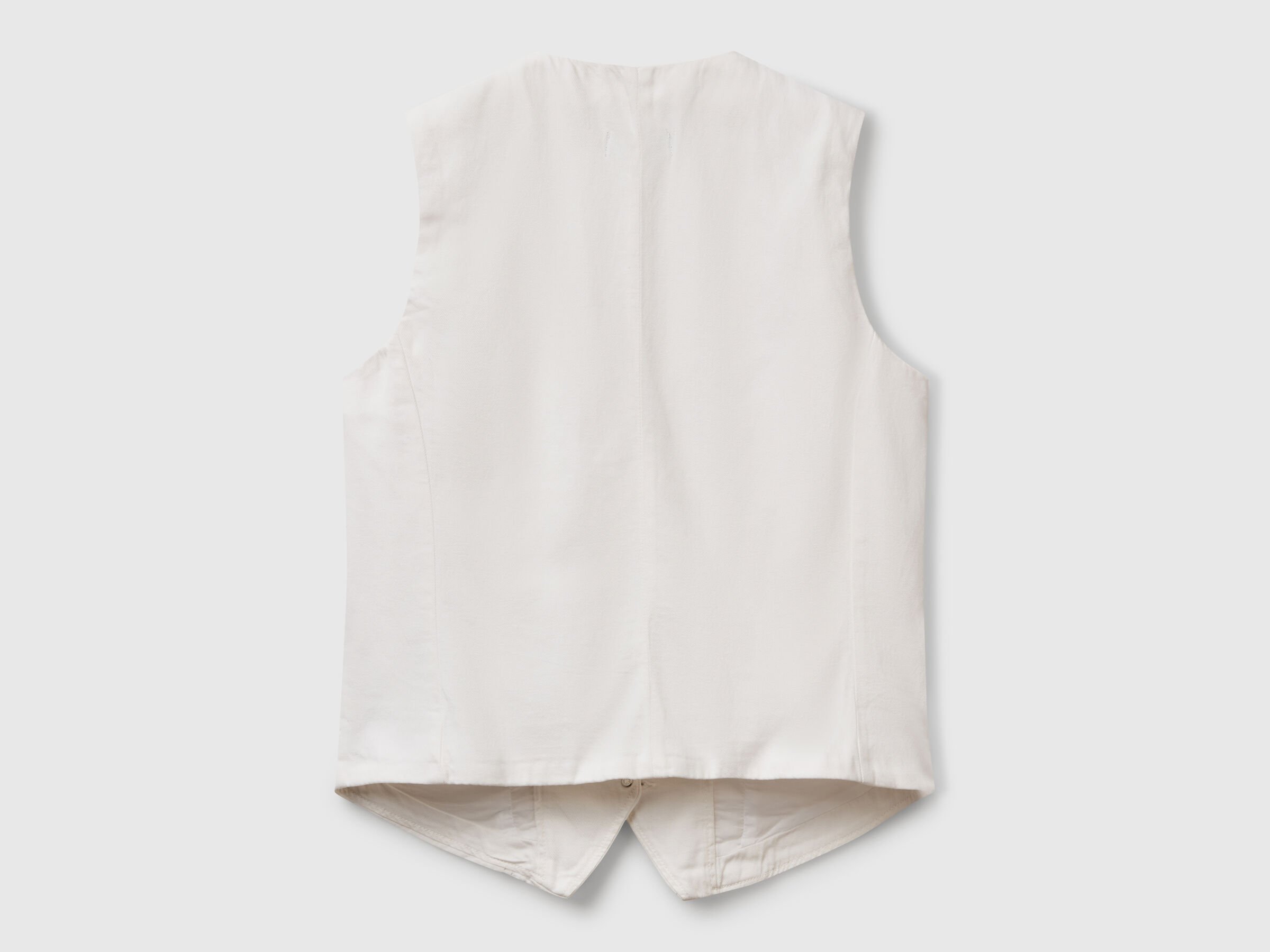 Gilet en coton mélangé blanc – Image 4