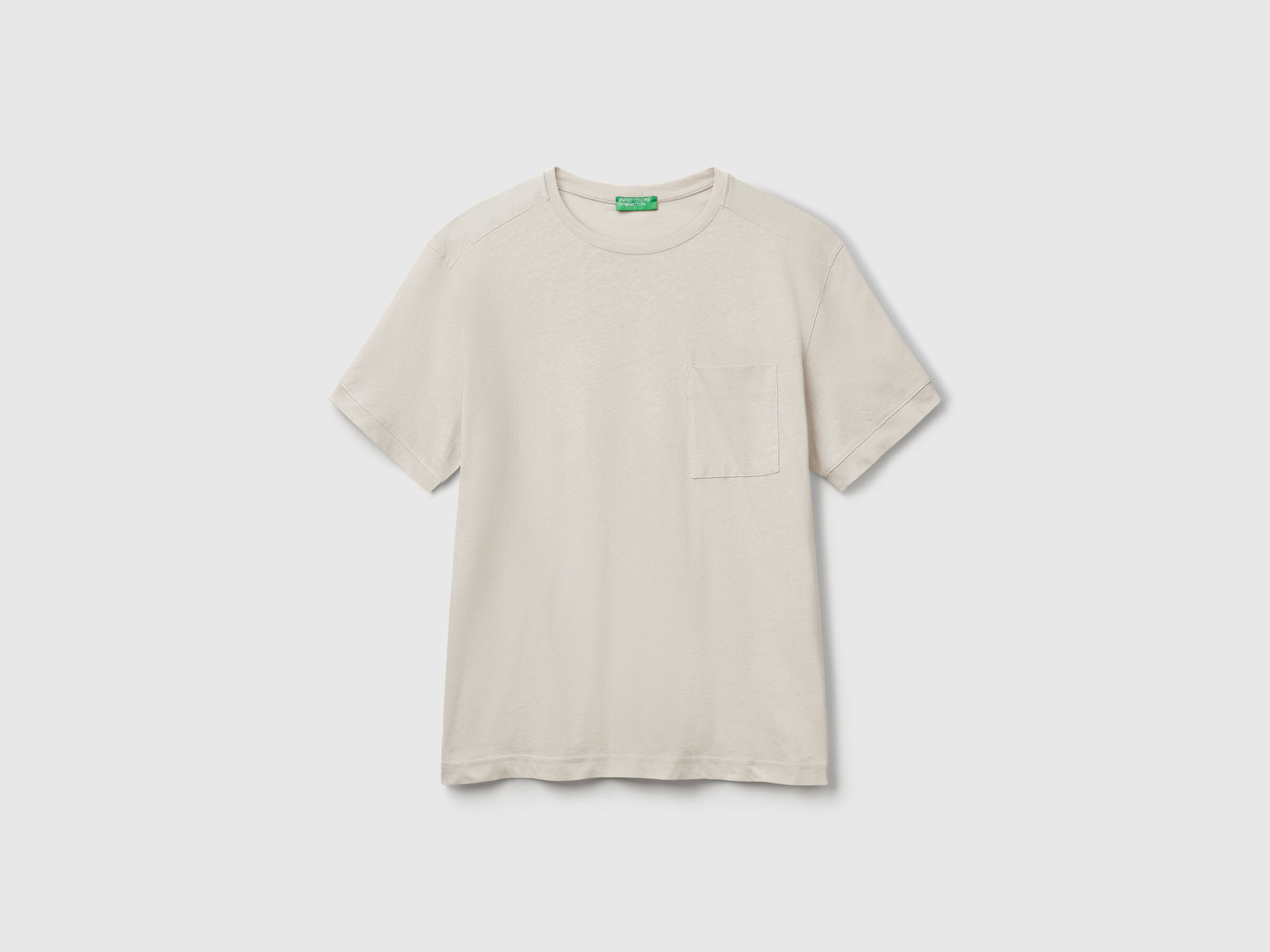 T-shirt en lin mélangé avec poche – Image 3