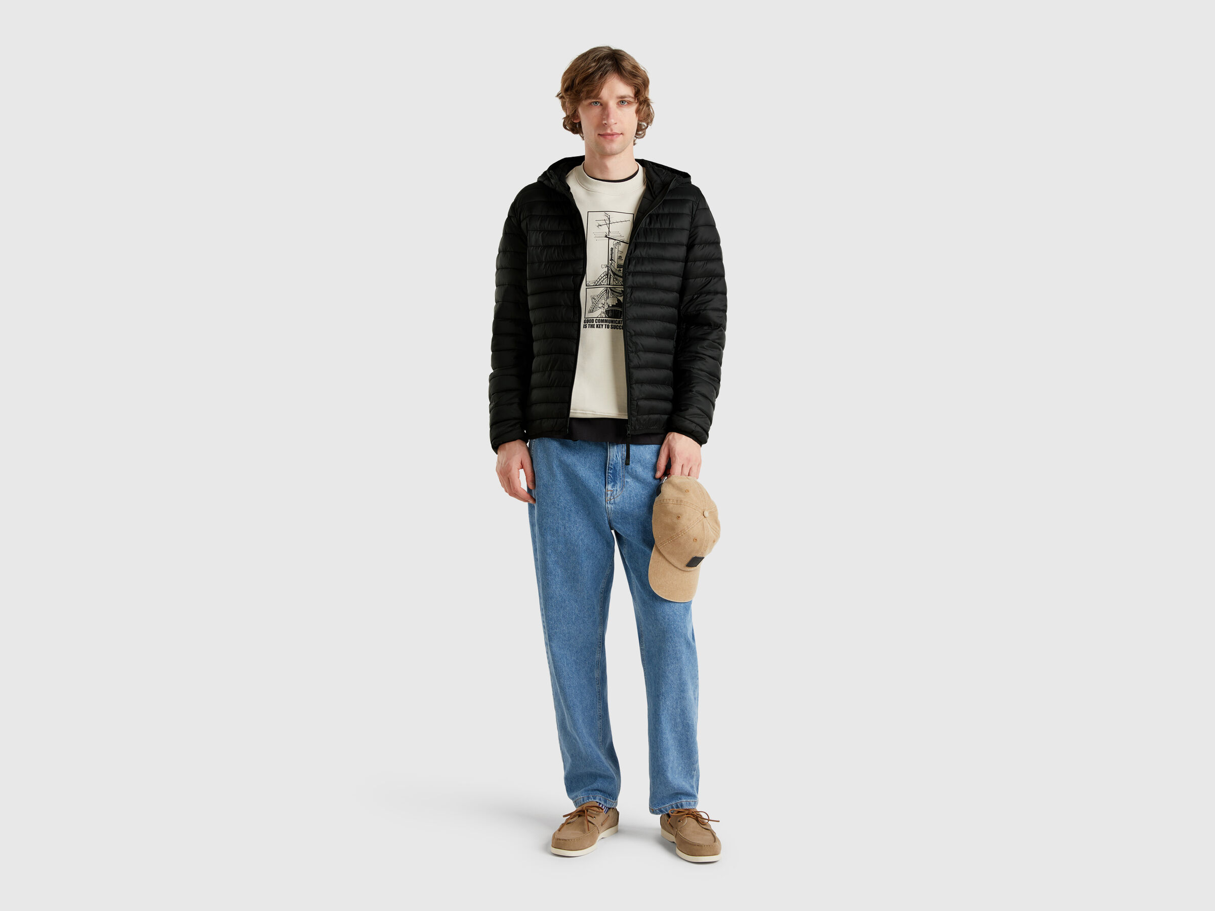 T-shirt noir en coton bio à petite poche – Image 3