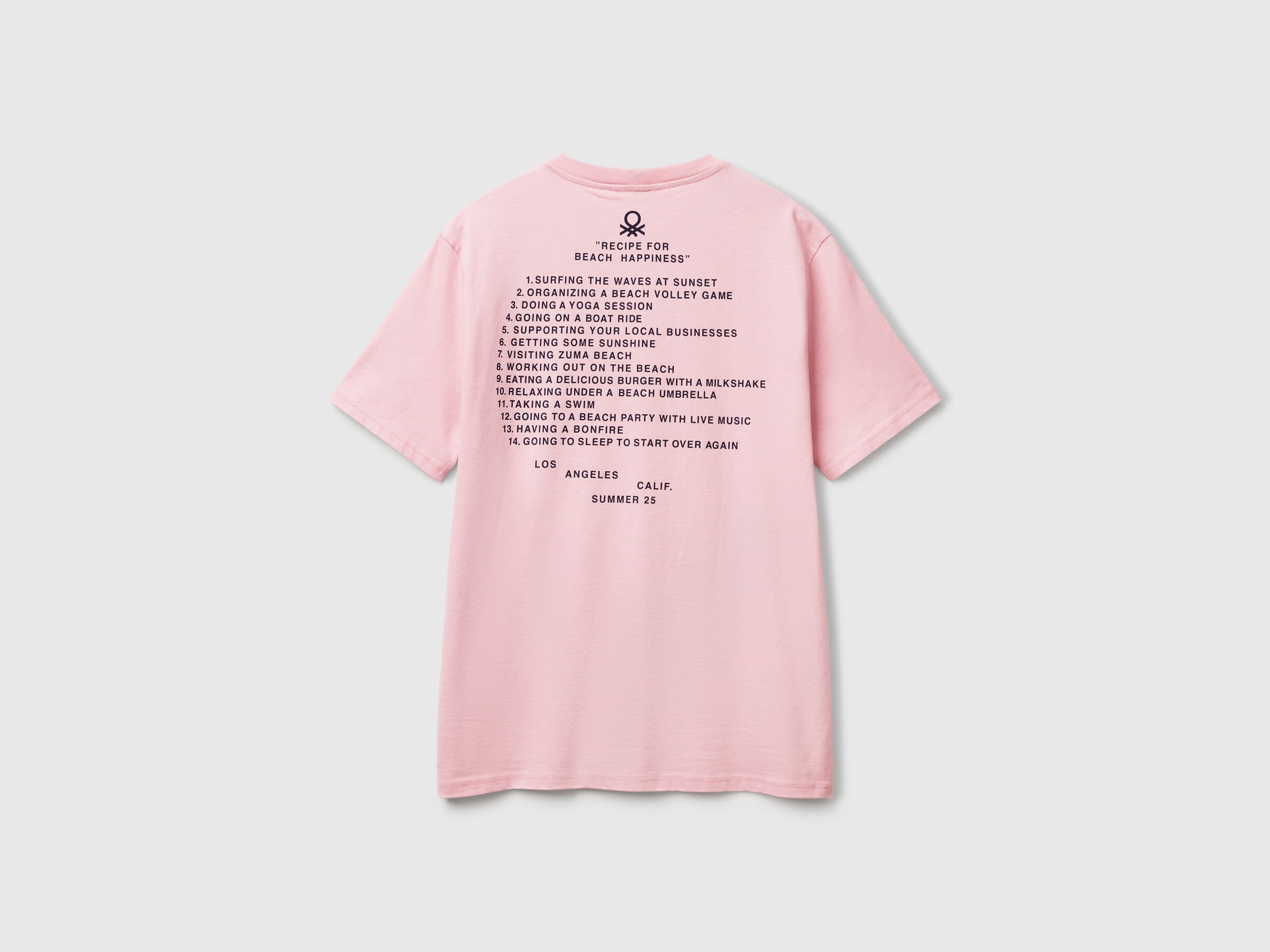 T-shirt rose pastel avec graphismes – Image 4