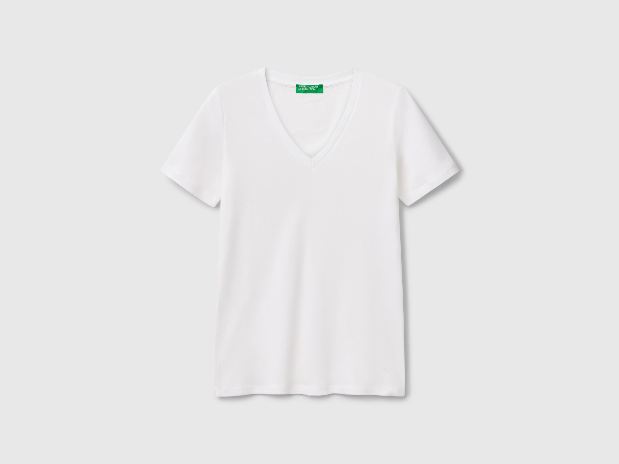 T-shirt en pur coton col V – Image 3