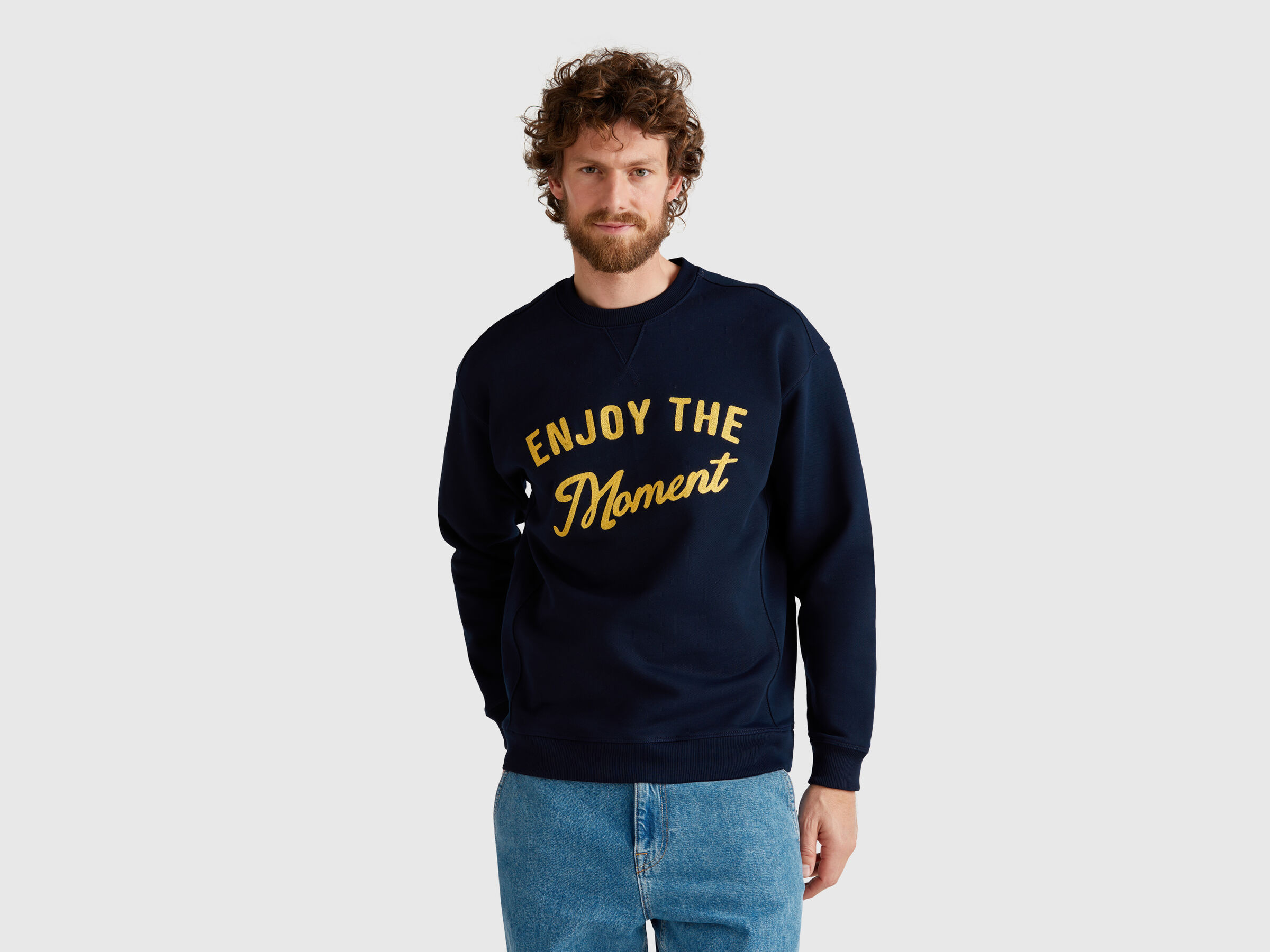 Sweat avec broderie 100% coton Sweat avec broderie 100% coton