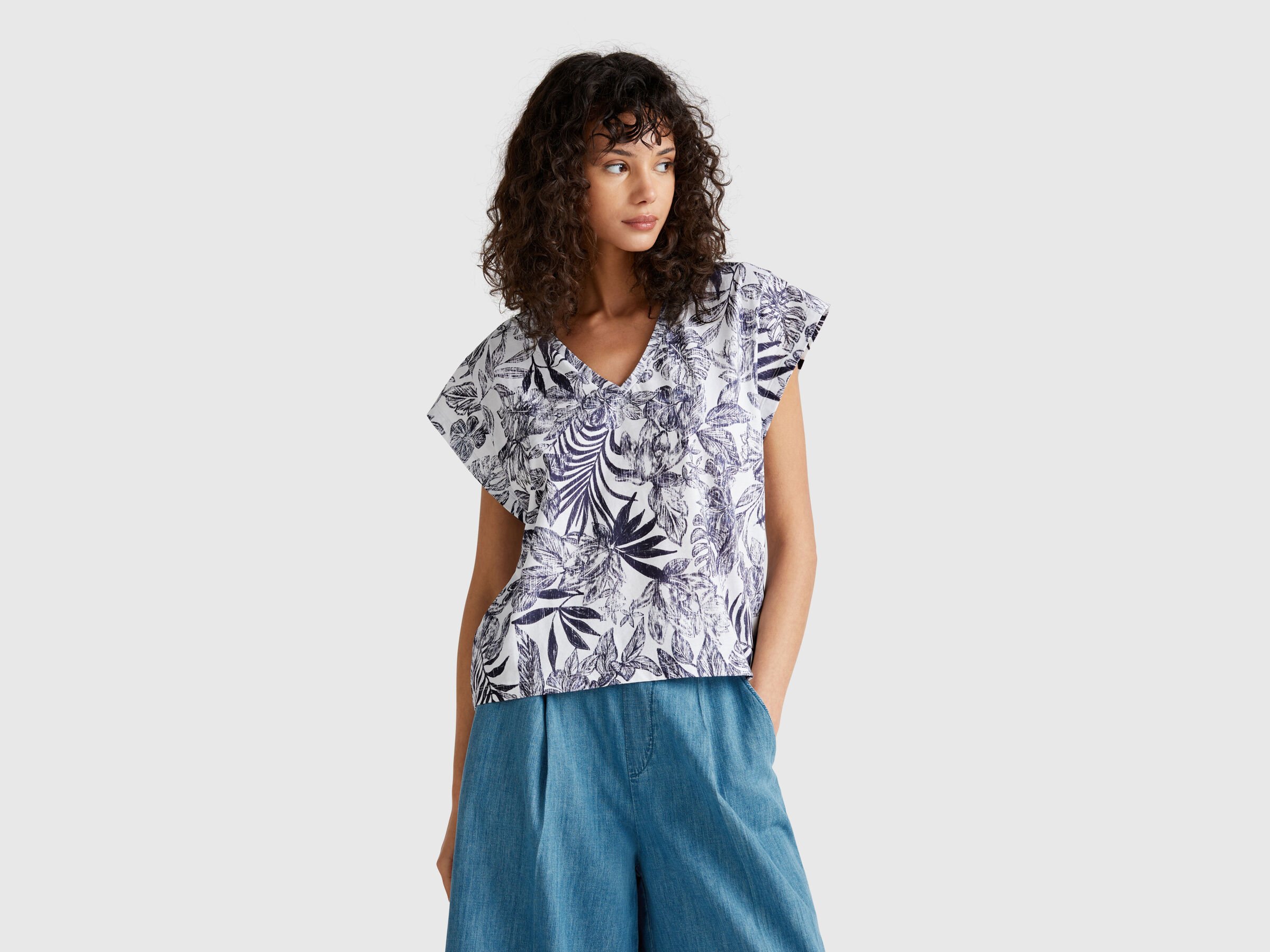 T-shirt à imprimé fleuri T-shirt à imprimé fleuri