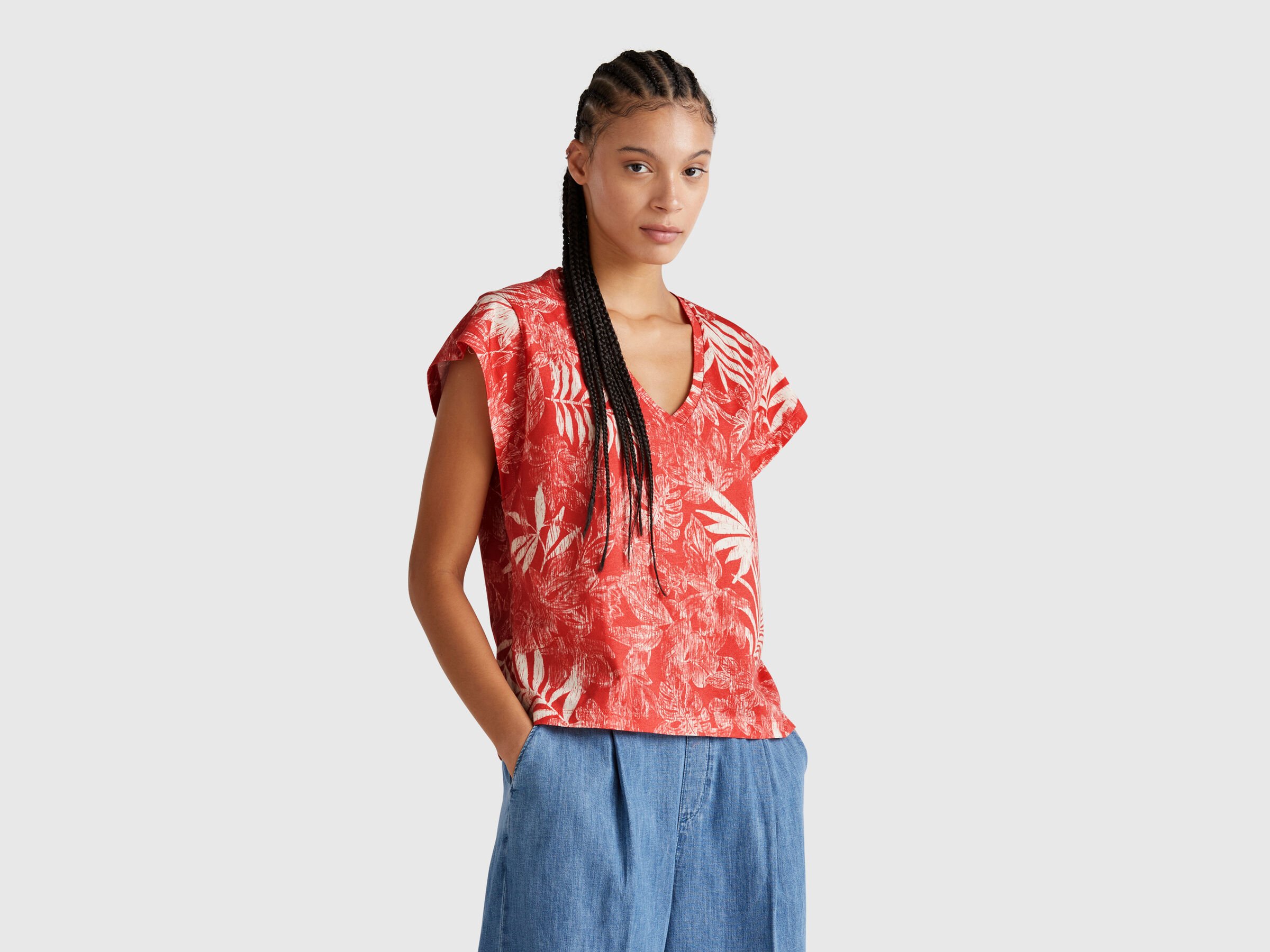 T-shirt à imprimé fleuri T-shirt à imprimé fleuri