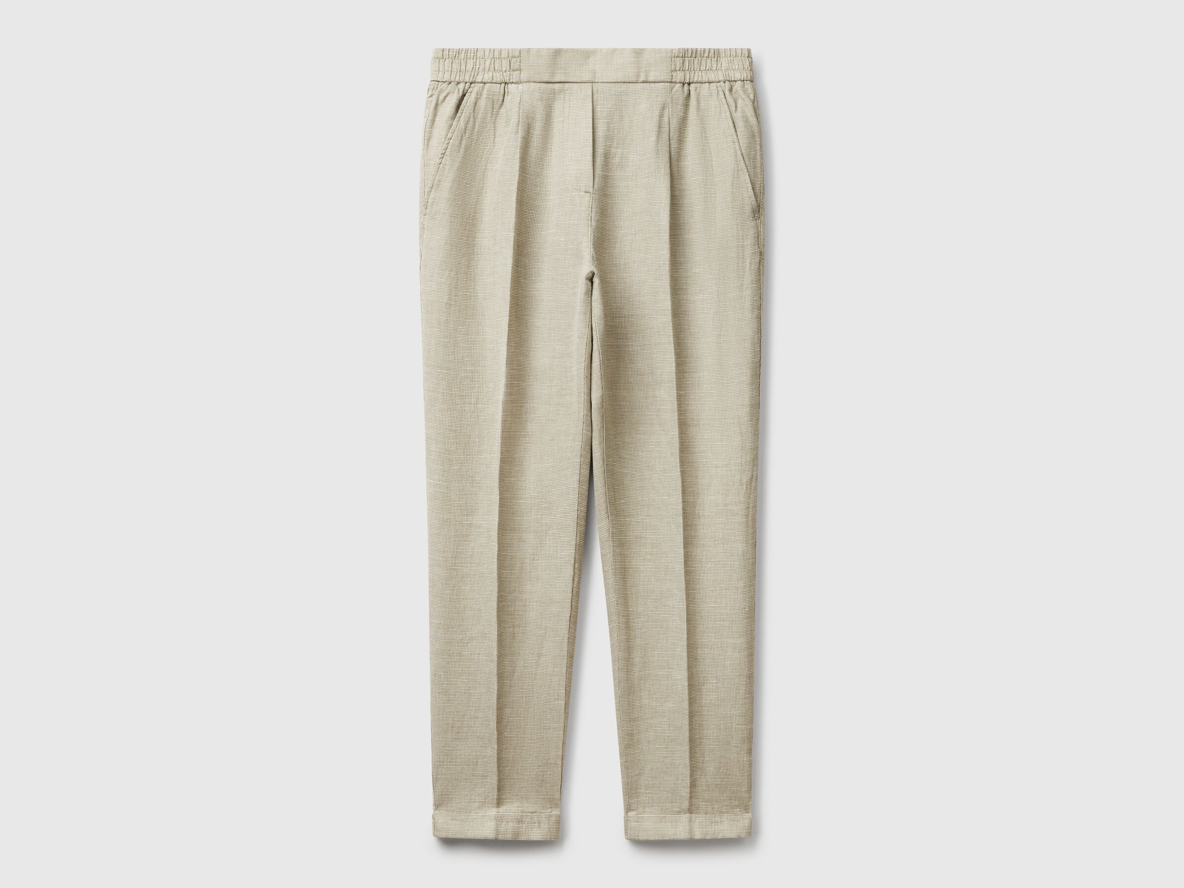 Pantalon en lin mélangé à carreaux – Image 3