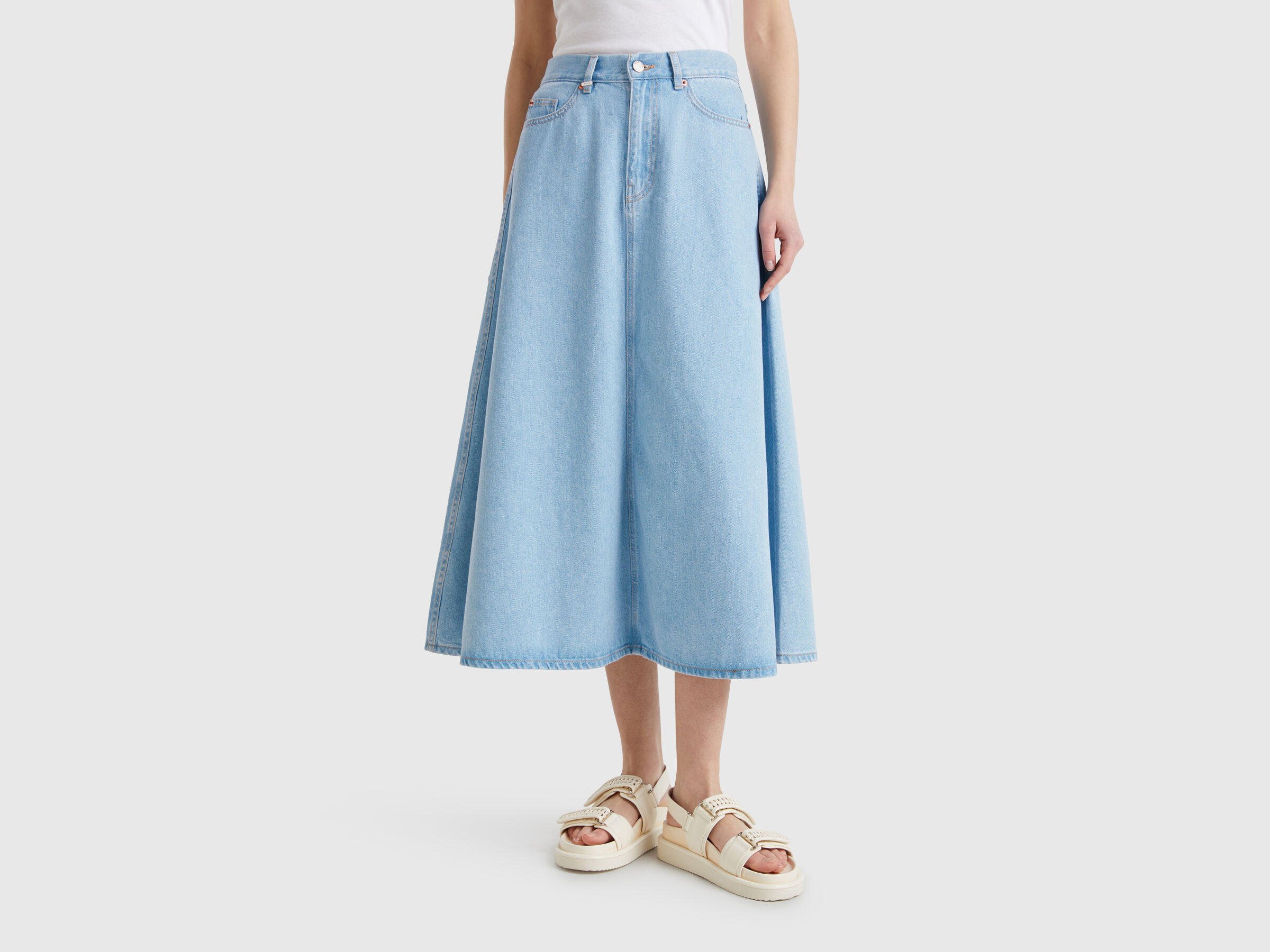 Jupe évasée en jean Jupe évasée en jean