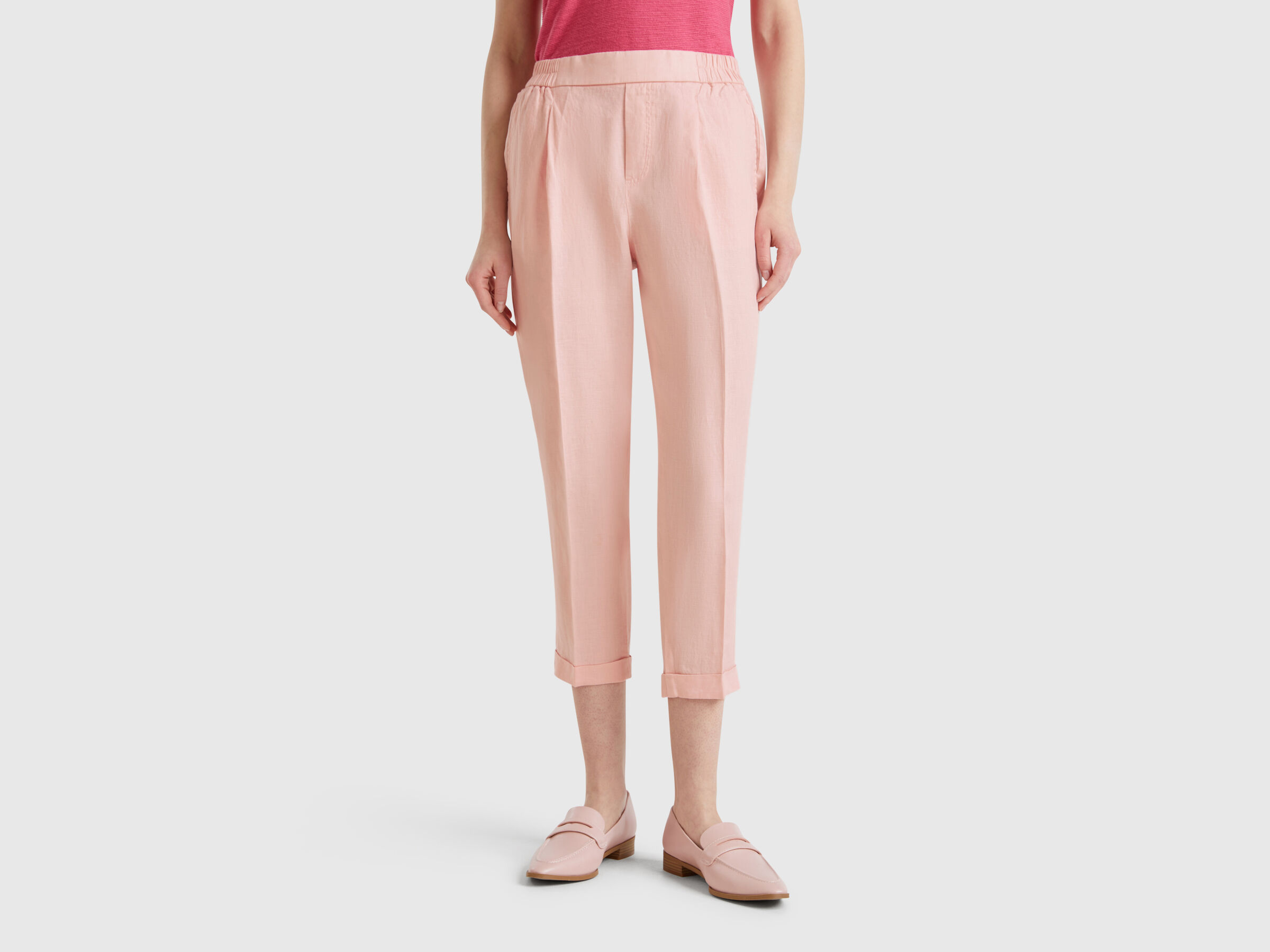 Pantalon court en 100% lin Pantalon court en 100% lin