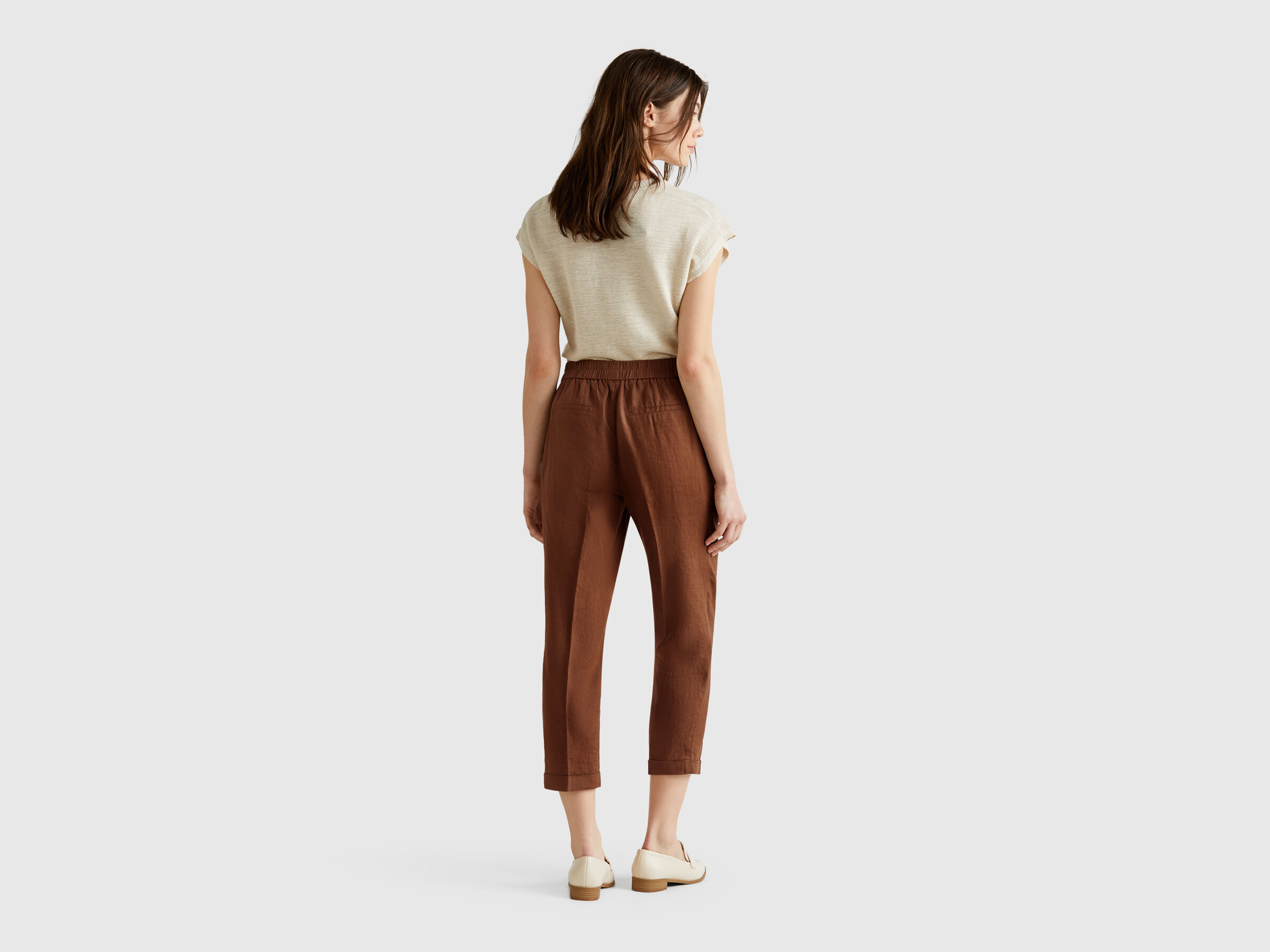 Pantalon court en 100% lin – Image 2