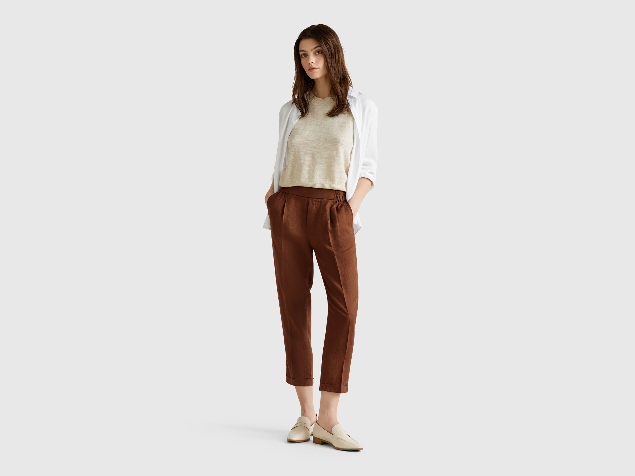 Pantalon court en 100% lin – Image 3