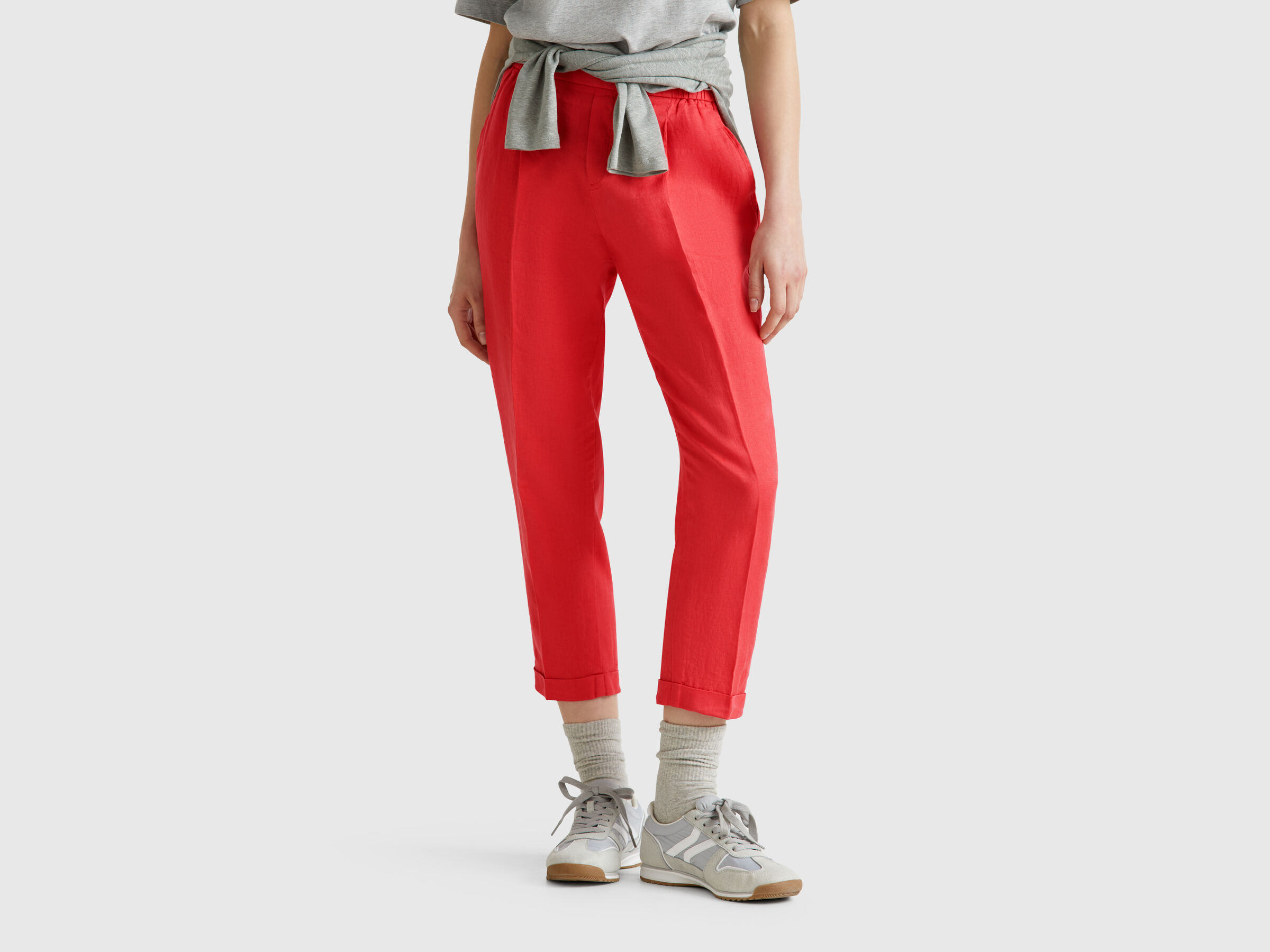 Pantalon court en 100% lin Pantalon court en 100% lin