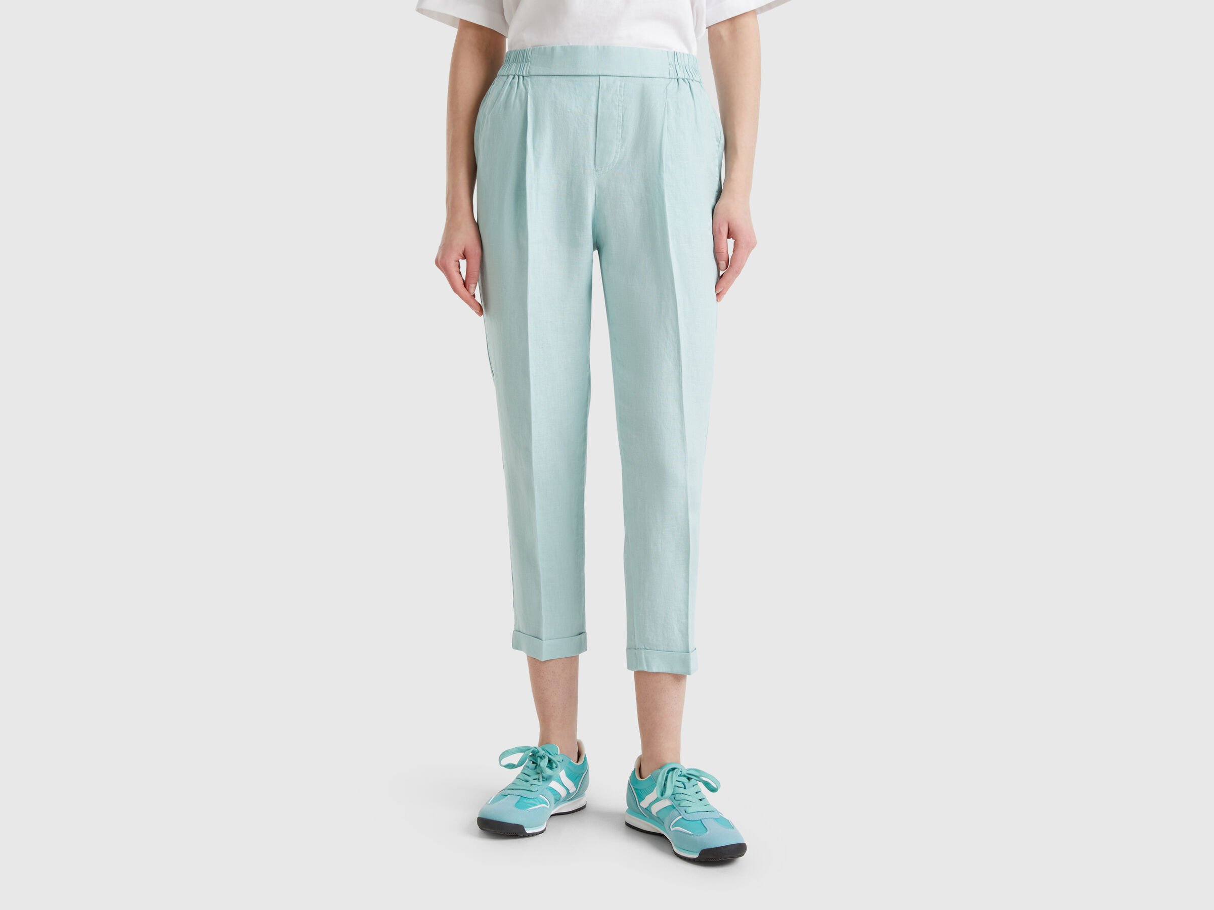 Pantalon court en 100% lin Pantalon court en 100% lin