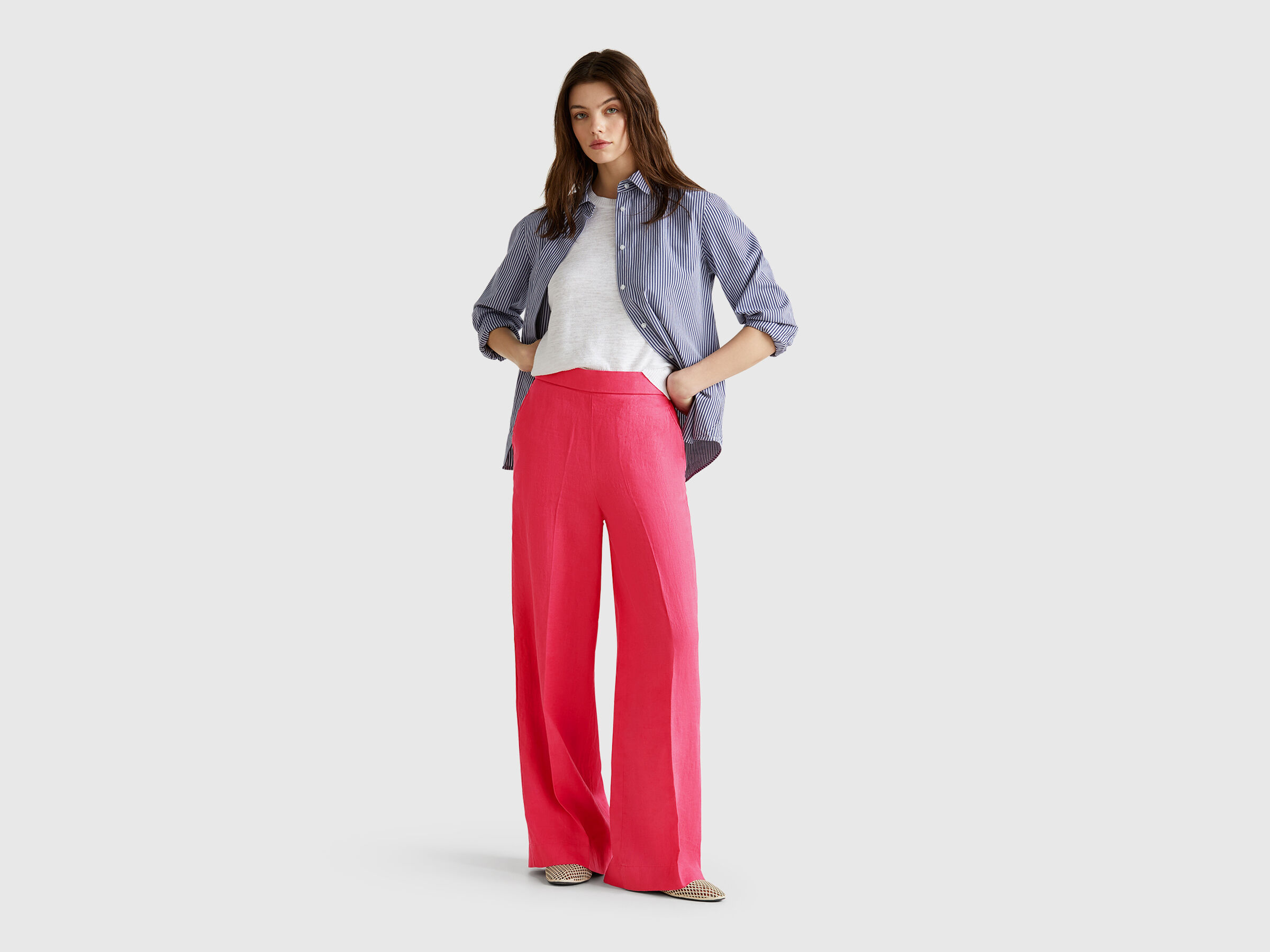 Pantalon Palazzo en 100% lin – Image 3