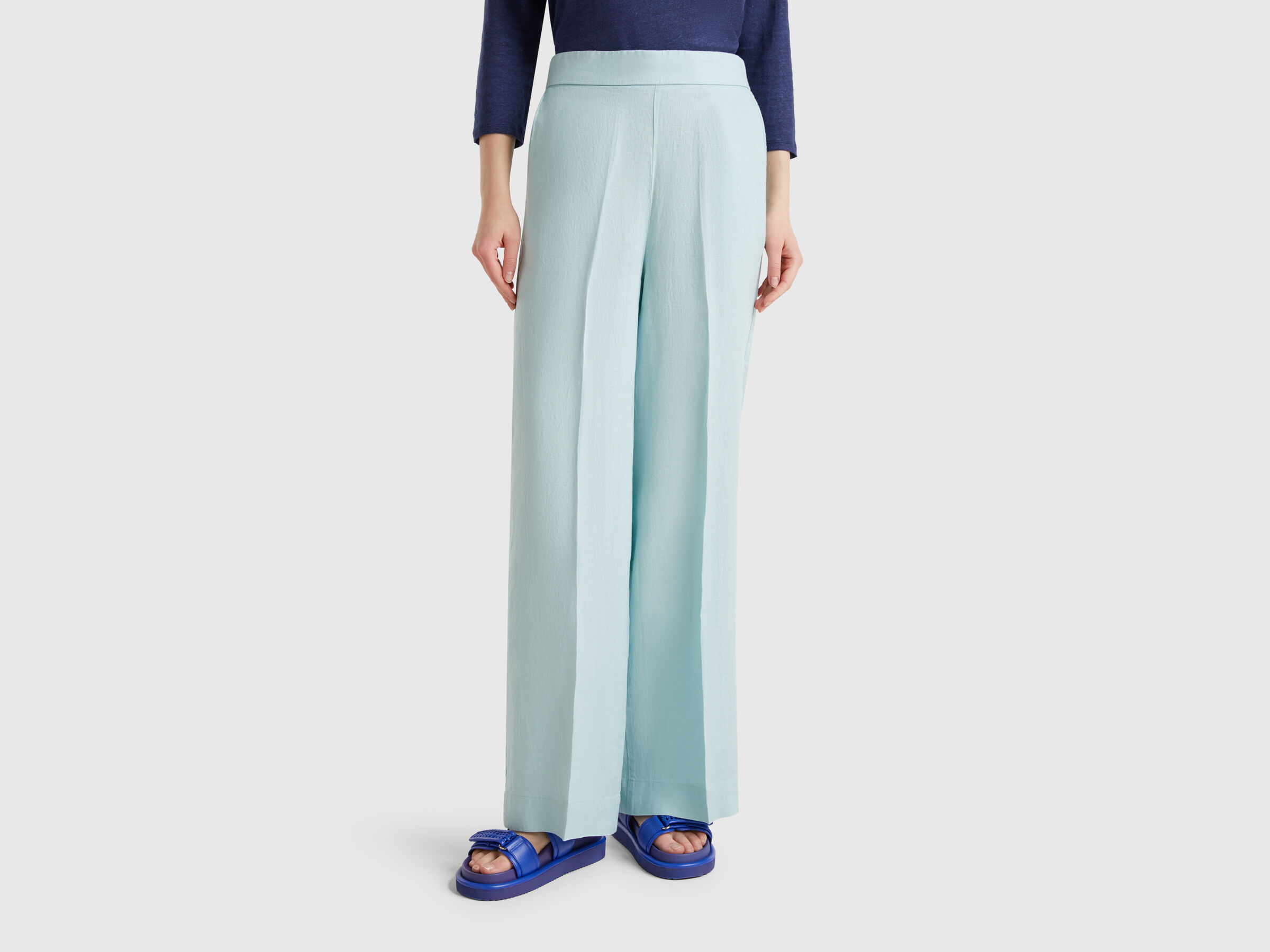 Pantalon Palazzo en 100% lin Pantalon Palazzo en 100% lin