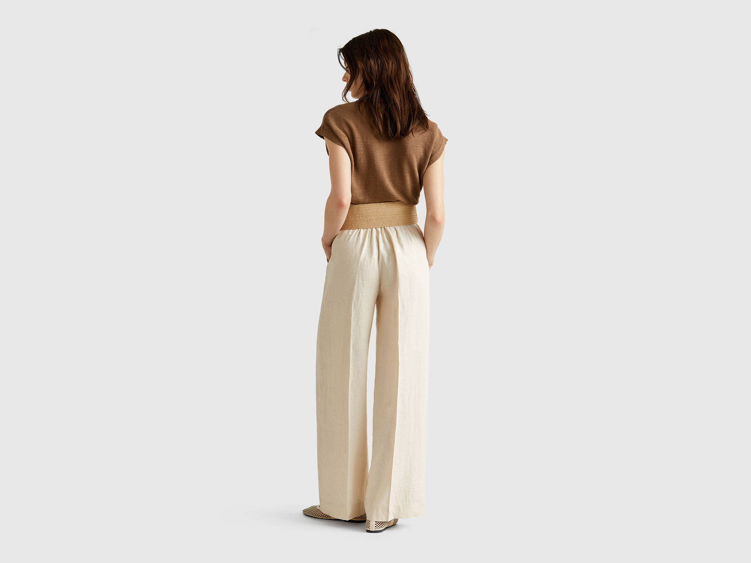 Pantalon Palazzo en 100% lin – Image 2