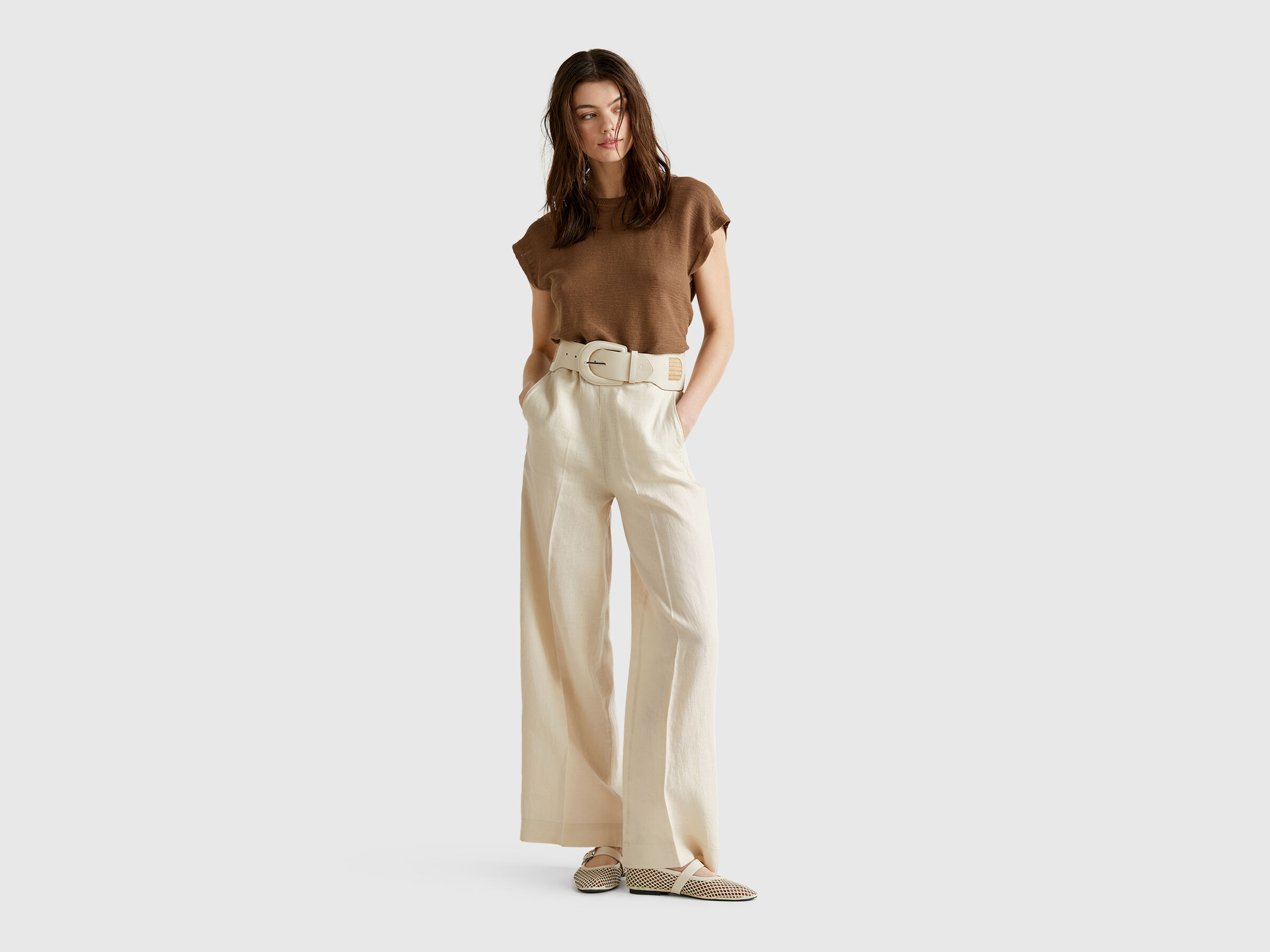 Pantalon Palazzo en 100% lin – Image 3
