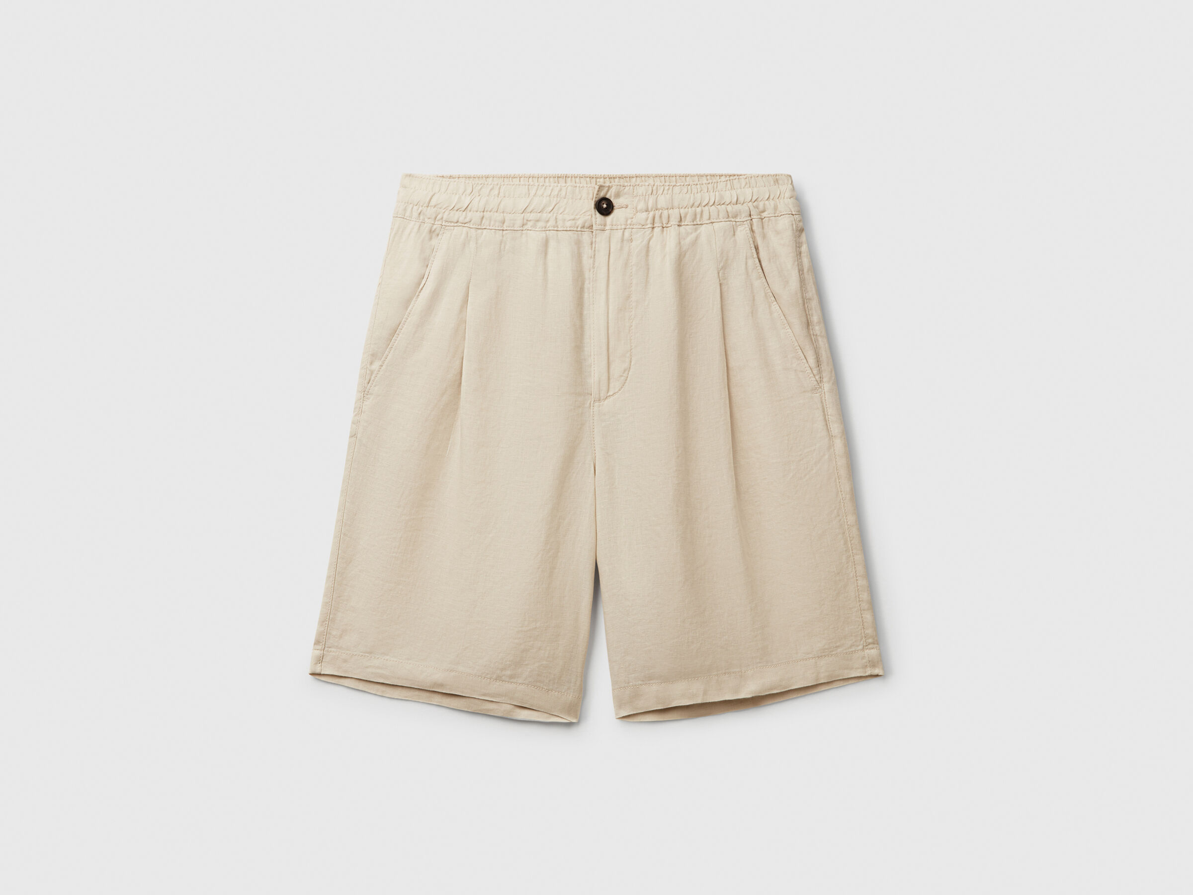 Bermuda avec cordon de serrage en pur lin – Image 3