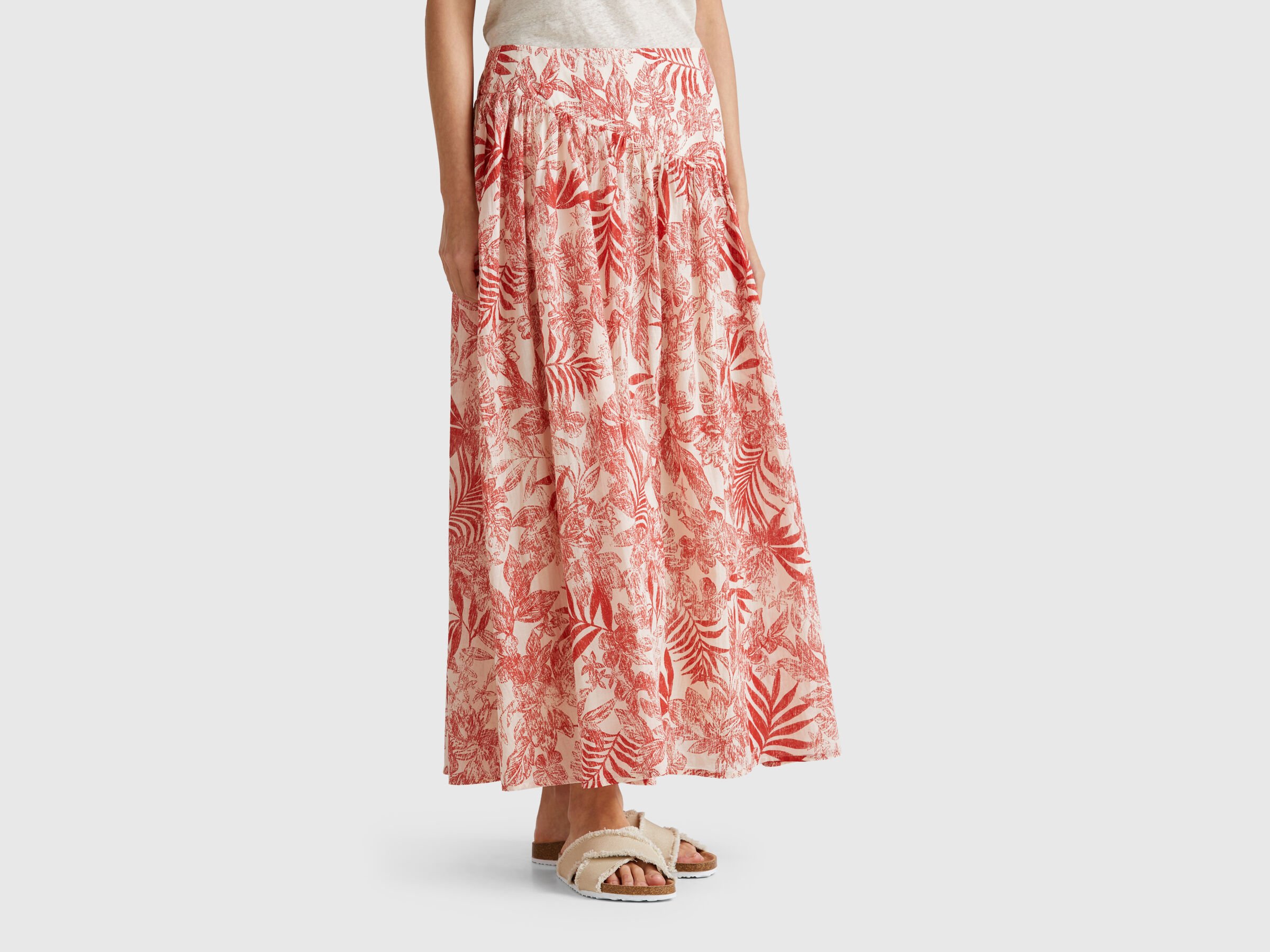 Jupe longue à imprimé tropical Jupe longue à imprimé tropical